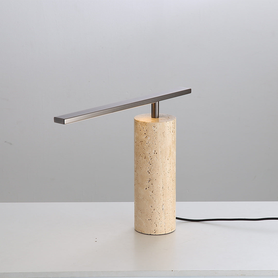 Travertine Table Lamp JA049 -  Desk\table Lamps - ebarza Furniture UAE | Shop Modern Furniture in Abu Dhabi & Dubai - مفروشات ايبازرا في الامارات | تسوق اثاث عصري وديكورات مميزة في دبي وابوظبي