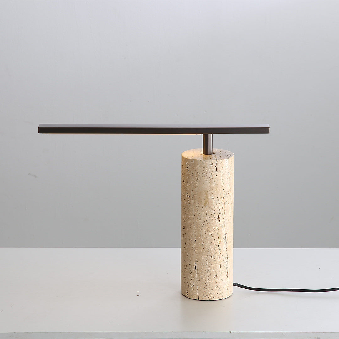 Travertine Table Lamp JA049 -  Desk\table Lamps - ebarza Furniture UAE | Shop Modern Furniture in Abu Dhabi & Dubai - مفروشات ايبازرا في الامارات | تسوق اثاث عصري وديكورات مميزة في دبي وابوظبي