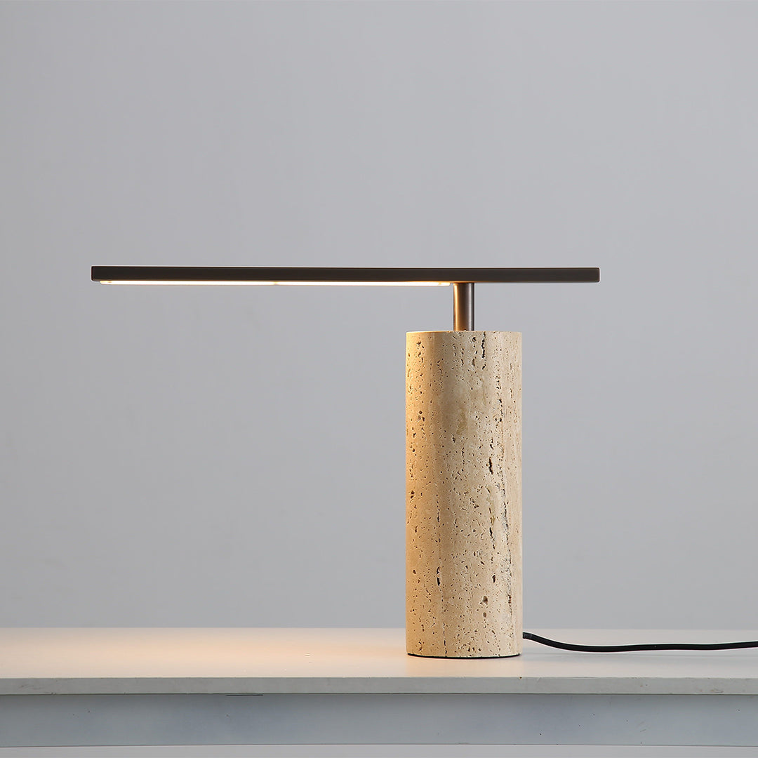 Travertine Table Lamp JA049 -  Desk\table Lamps - ebarza Furniture UAE | Shop Modern Furniture in Abu Dhabi & Dubai - مفروشات ايبازرا في الامارات | تسوق اثاث عصري وديكورات مميزة في دبي وابوظبي