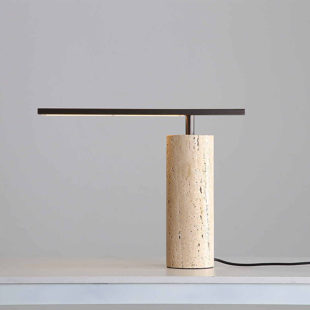 Travertine Table Lamp JA049 -  Desk\table Lamps - ebarza Furniture UAE | Shop Modern Furniture in Abu Dhabi & Dubai - مفروشات ايبازرا في الامارات | تسوق اثاث عصري وديكورات مميزة في دبي وابوظبي