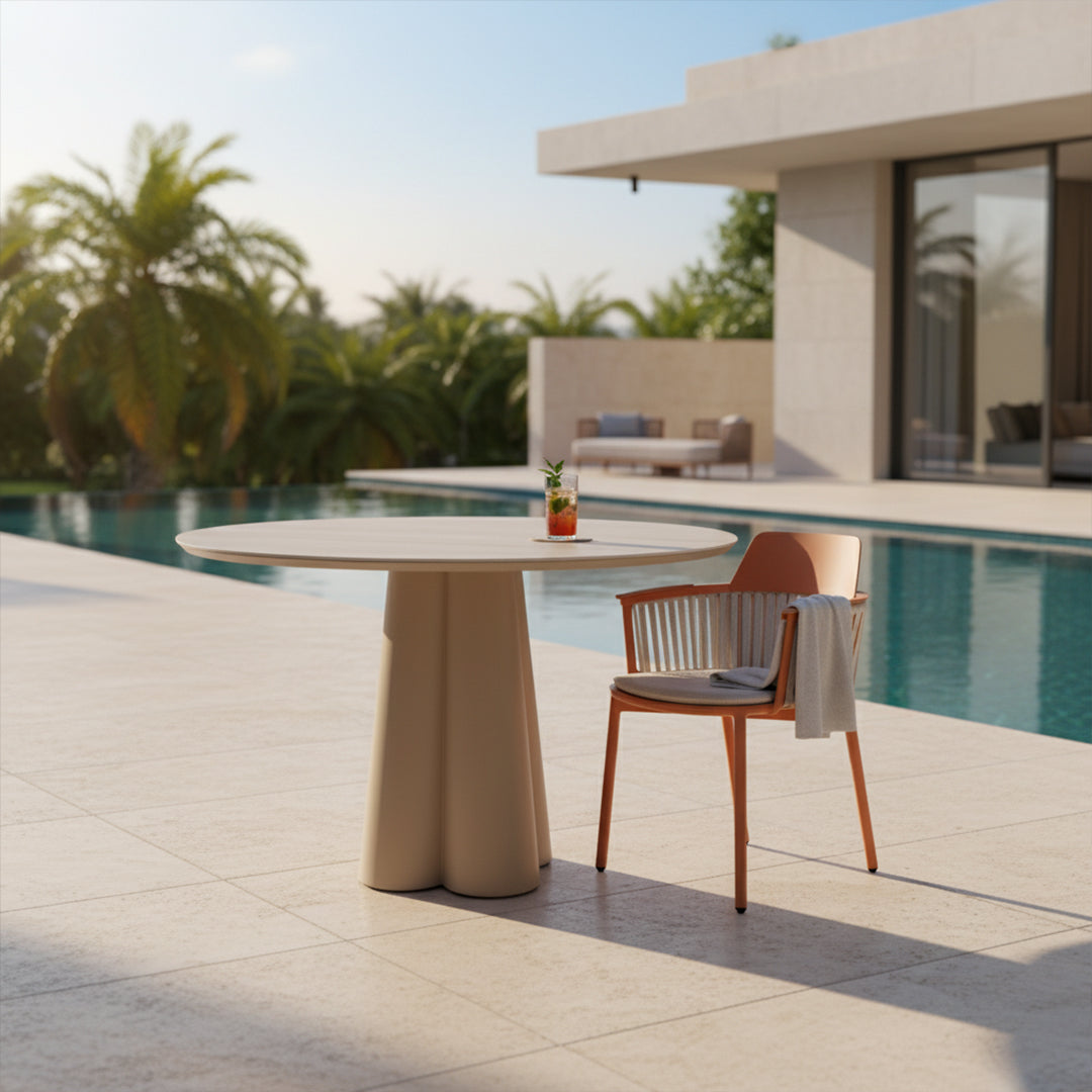 Porto Outdoor Dining/Armchair with Alu Back and PVC Strap - AC2022N04ROP -  Chairs - ebarza Furniture UAE | Shop Modern Furniture in Abu Dhabi & Dubai - مفروشات ايبازرا في الامارات | تسوق اثاث عصري وديكورات مميزة في دبي وابوظبي