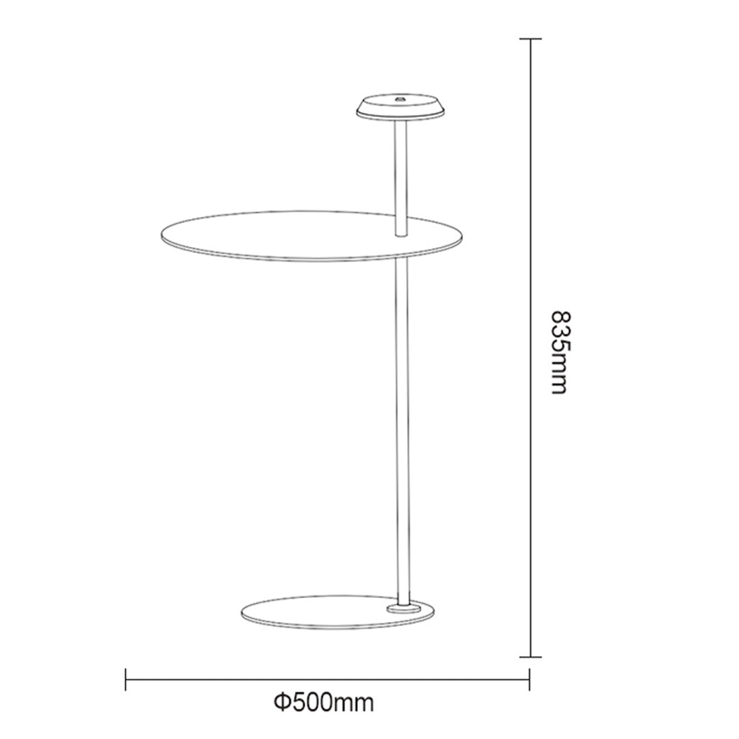 Twilight Tabletop Floor Lamp/Side Table MA05675T-001-04 -  Floor Lamps | مصباح أرضي على سطح الطاولة من توايلايت/طاولة جانبية - ebarza Furniture UAE | Shop Modern Furniture in Abu Dhabi & Dubai - مفروشات ايبازرا في الامارات | تسوق اثاث عصري وديكورات مميزة في دبي وابوظبي