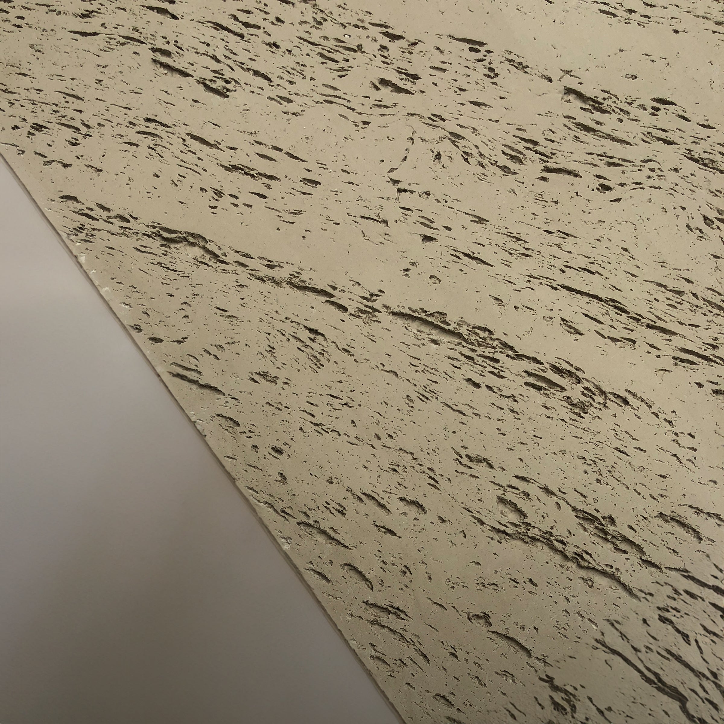 Sample of Flex Stone Cladding Sea Travertin  gradient gray   -Sample -  Wall panels samples | كسوة حجر فليكس ترافرتين بحري رمادي متدرج مقاس 60*240 سم - ebarza Furniture UAE | Shop Modern Furniture in Abu Dhabi & Dubai - مفروشات ايبازرا في الامارات | تسوق اثاث عصري وديكورات مميزة في دبي وابوظبي