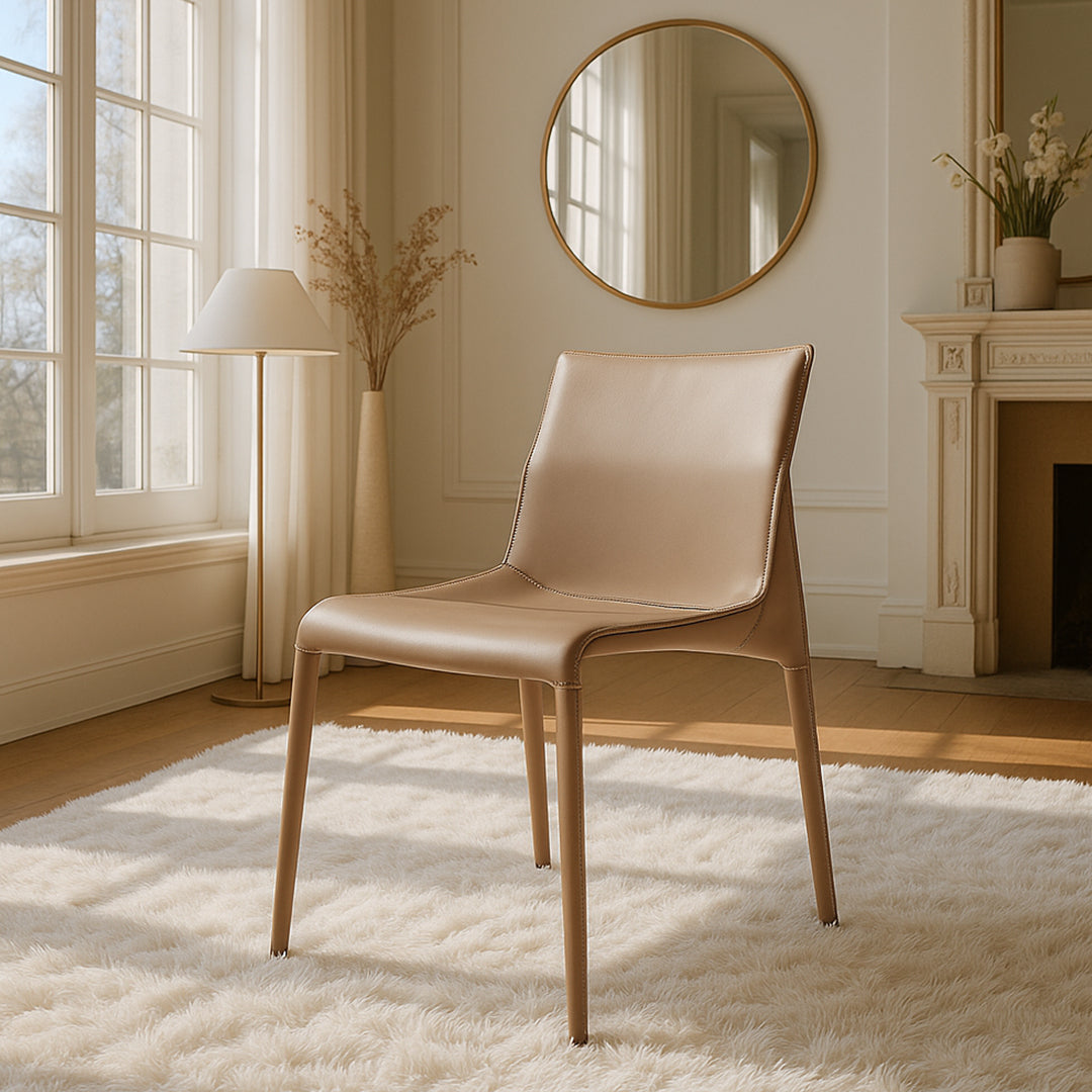 Leon Dining Chair DC021 -  Lounge Chairs - ebarza Furniture UAE | Shop Modern Furniture in Abu Dhabi & Dubai - مفروشات ايبازرا في الامارات | تسوق اثاث عصري وديكورات مميزة في دبي وابوظبي