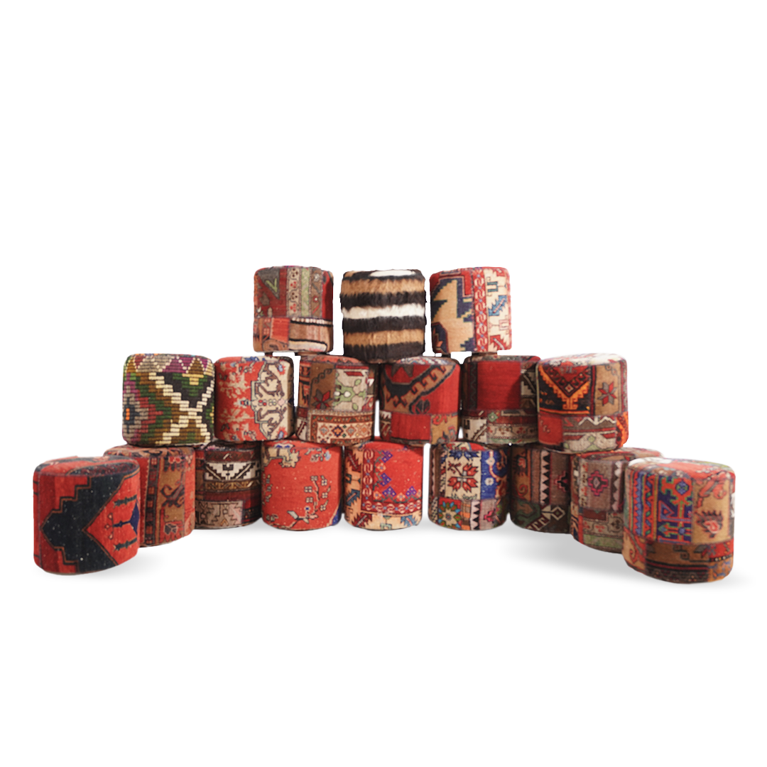 Anatolian Patchwork Style Pouf P16