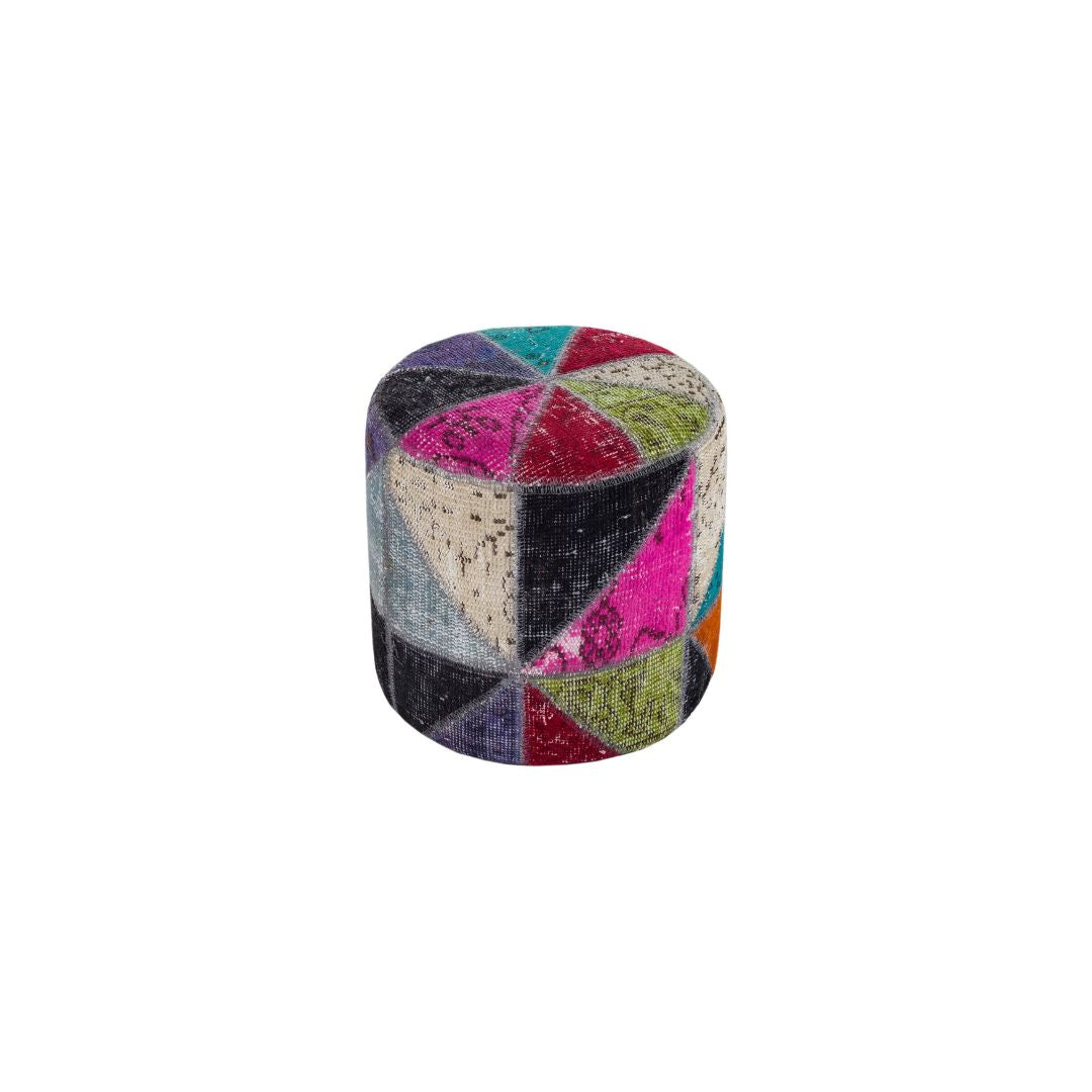 Anatolian Patchwork Style Pouf P7 -  Poufs - ebarza Furniture UAE | Shop Modern Furniture in Abu Dhabi & Dubai - مفروشات ايبازرا في الامارات | تسوق اثاث عصري وديكورات مميزة في دبي وابوظبي