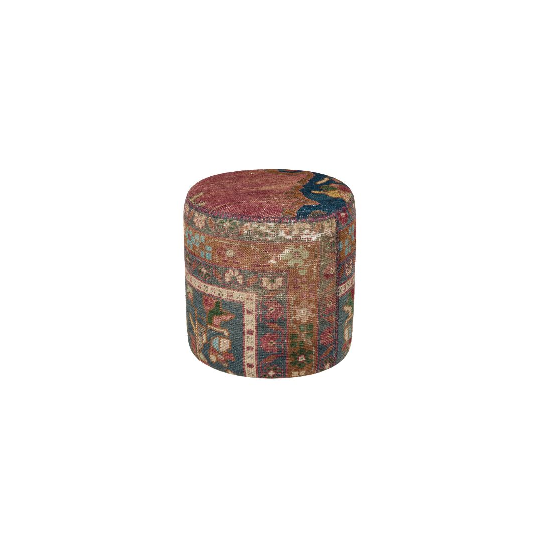 Anatolian Patchwork Style Pouf P10 -  Poufs - ebarza Furniture UAE | Shop Modern Furniture in Abu Dhabi & Dubai - مفروشات ايبازرا في الامارات | تسوق اثاث عصري وديكورات مميزة في دبي وابوظبي