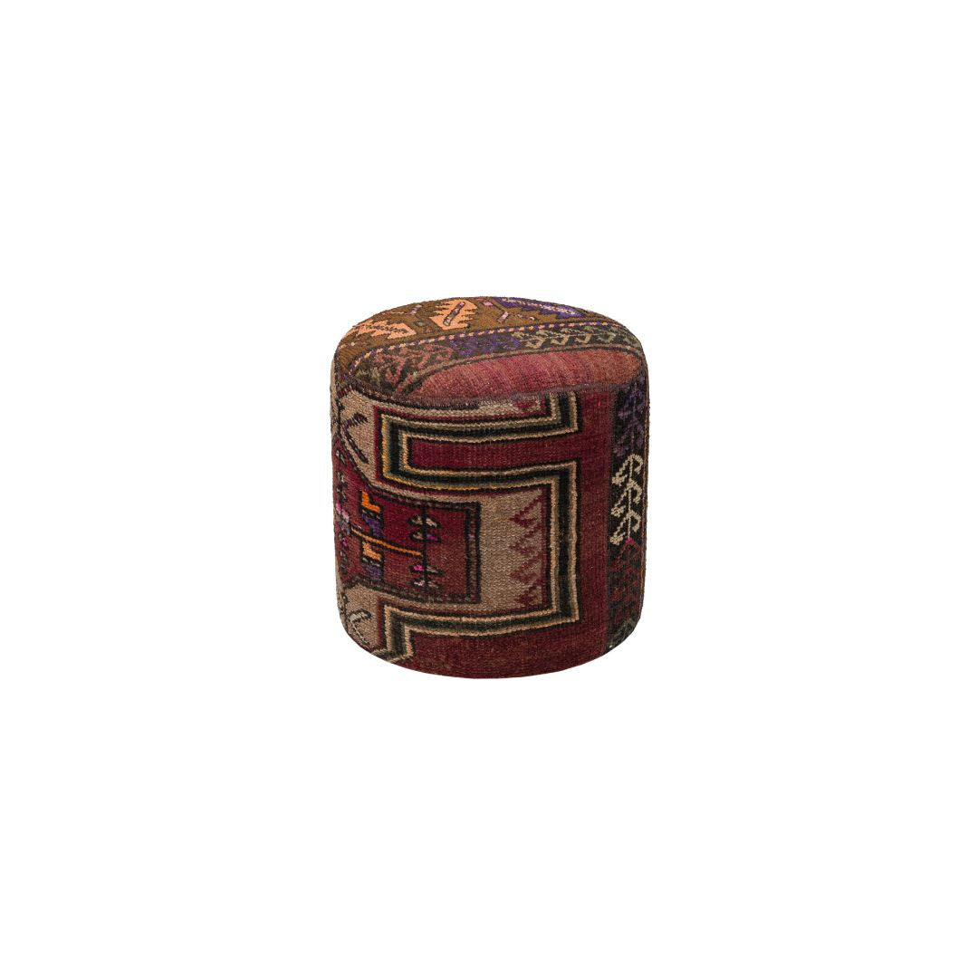 Anatolian Patchwork Style Pouf P18 -  Poufs - ebarza Furniture UAE | Shop Modern Furniture in Abu Dhabi & Dubai - مفروشات ايبازرا في الامارات | تسوق اثاث عصري وديكورات مميزة في دبي وابوظبي