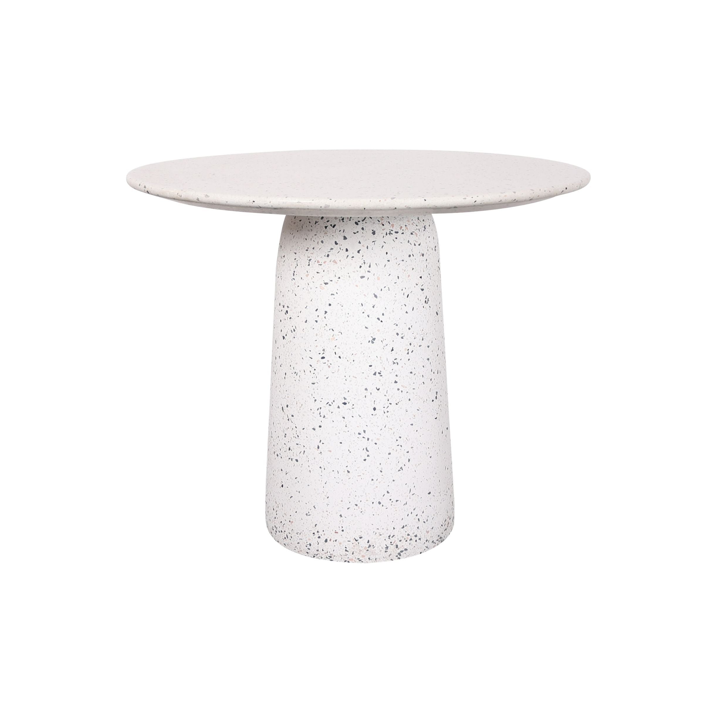 White TERRAZZO Dinning Table BP-4911 -  Dining Tables | طاولة طعام تيرازو بيضاء - ebarza Furniture UAE | Shop Modern Furniture in Abu Dhabi & Dubai - مفروشات ايبازرا في الامارات | تسوق اثاث عصري وديكورات مميزة في دبي وابوظبي