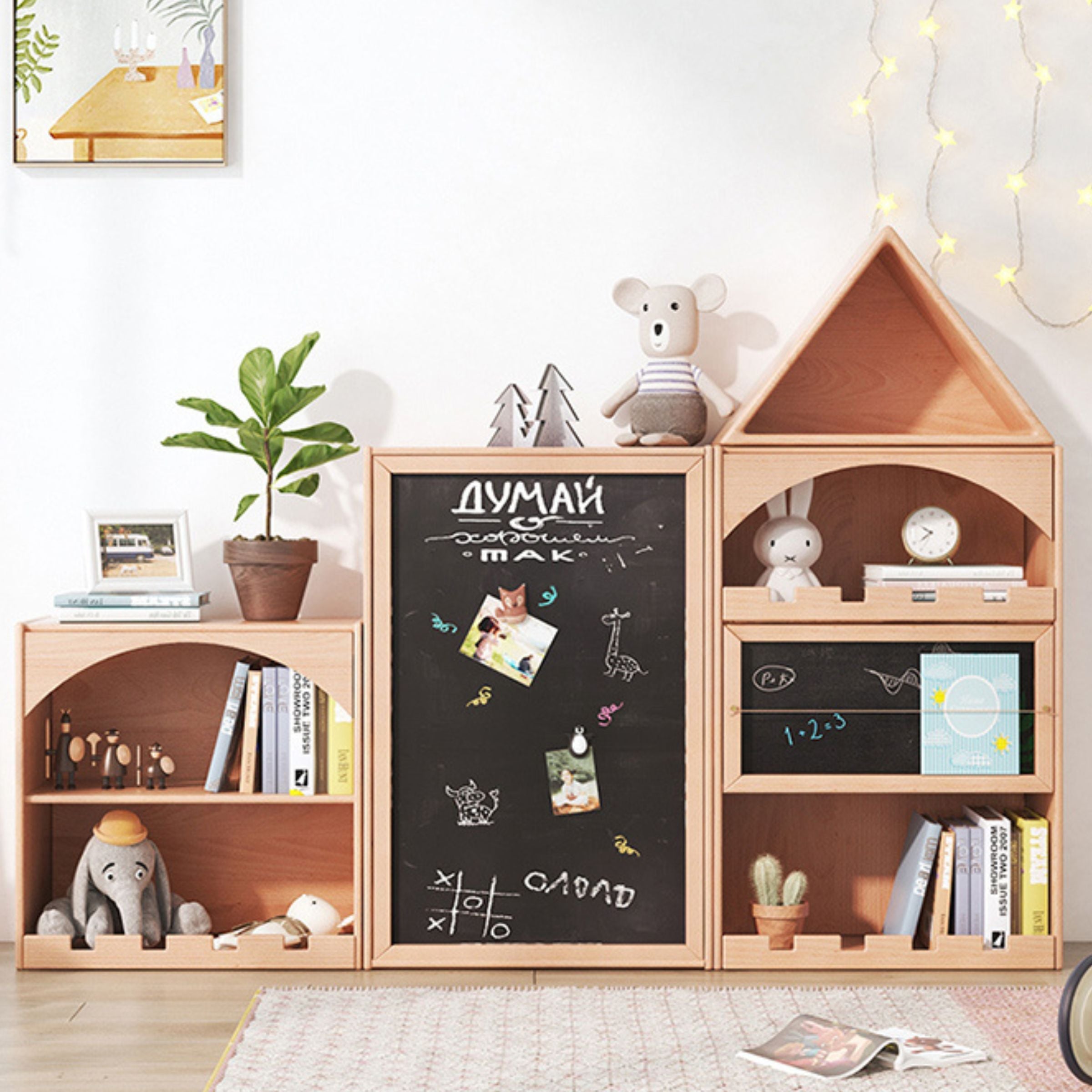 KIDS PEEKABOO Bookshelf - E2007N -  Kids Shelves | رف الكتب للأطفال بيكابو - ebarza Furniture UAE | Shop Modern Furniture in Abu Dhabi & Dubai - مفروشات ايبازرا في الامارات | تسوق اثاث عصري وديكورات مميزة في دبي وابوظبي