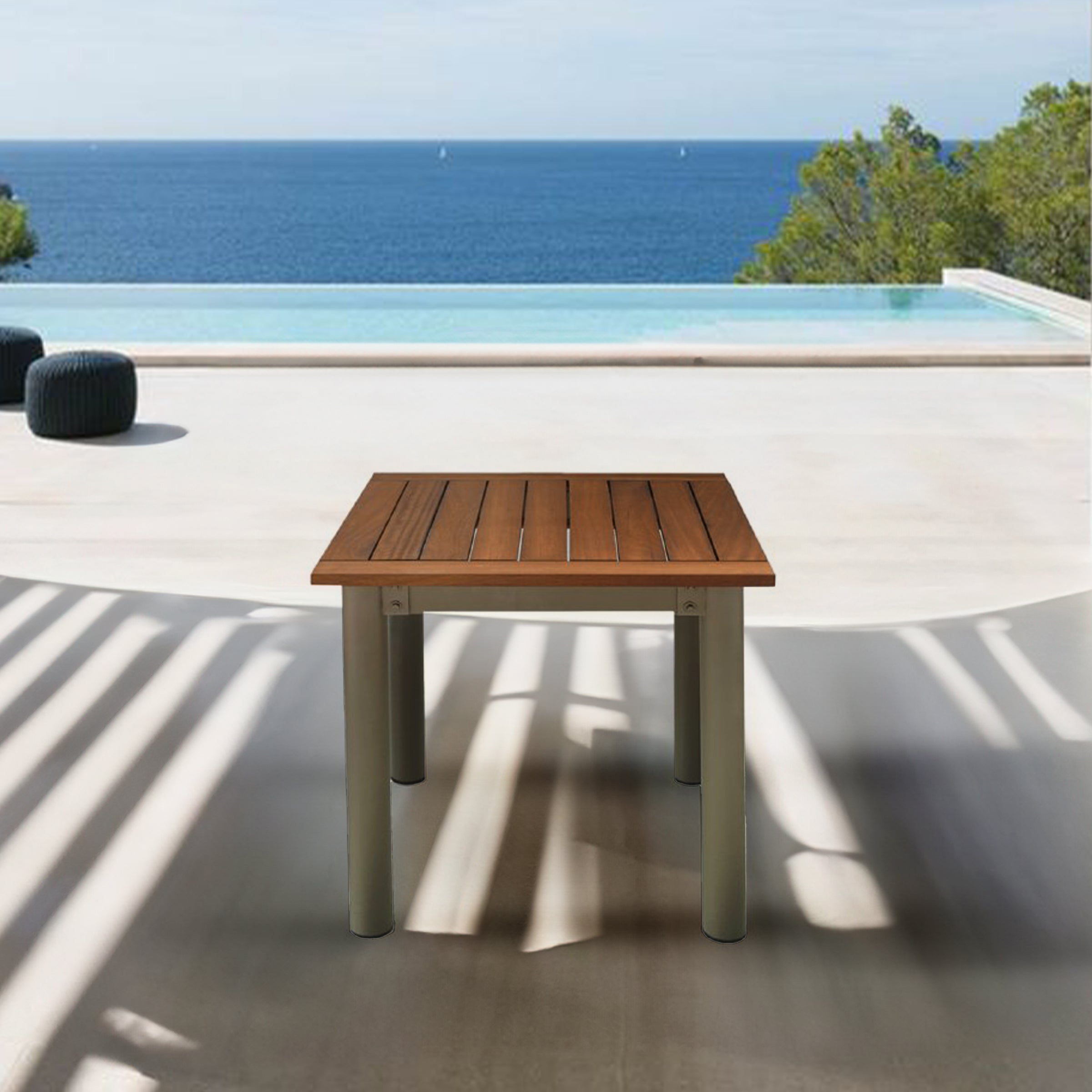 90x90cm ALCON DINING TABLE ALB-Table1002 -  Outdoor Tables | طاولة قهوة ألكون - ebarza Furniture UAE | Shop Modern Furniture in Abu Dhabi & Dubai - مفروشات ايبازرا في الامارات | تسوق اثاث عصري وديكورات مميزة في دبي وابوظبي