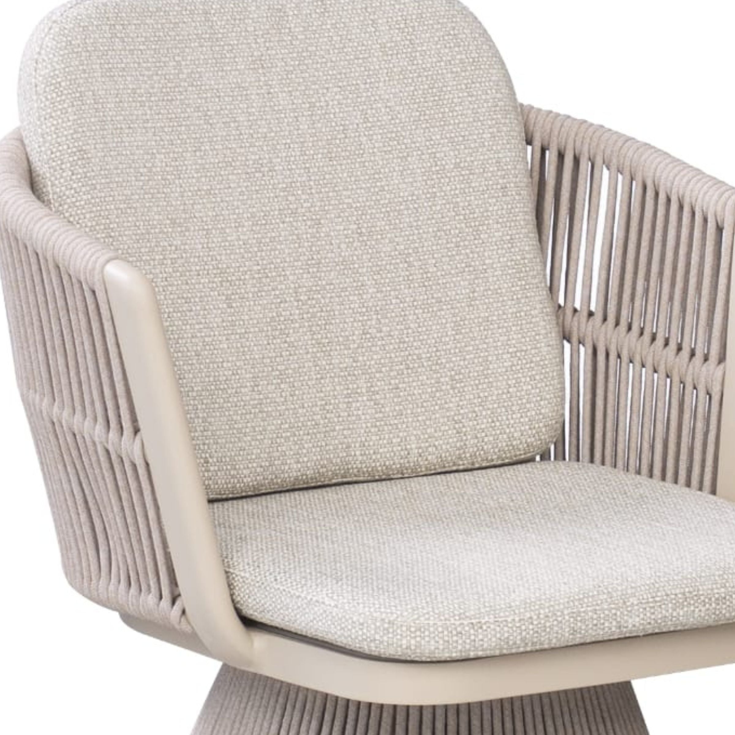 Marrakech Beige Swivel Chair W/rope AC5879N111ROP-BEIGE -  Outdoor Chairs | كرسي دوار مراكش باللون البيج - ebarza Furniture UAE | Shop Modern Furniture in Abu Dhabi & Dubai - مفروشات ايبازرا في الامارات | تسوق اثاث عصري وديكورات مميزة في دبي وابوظبي