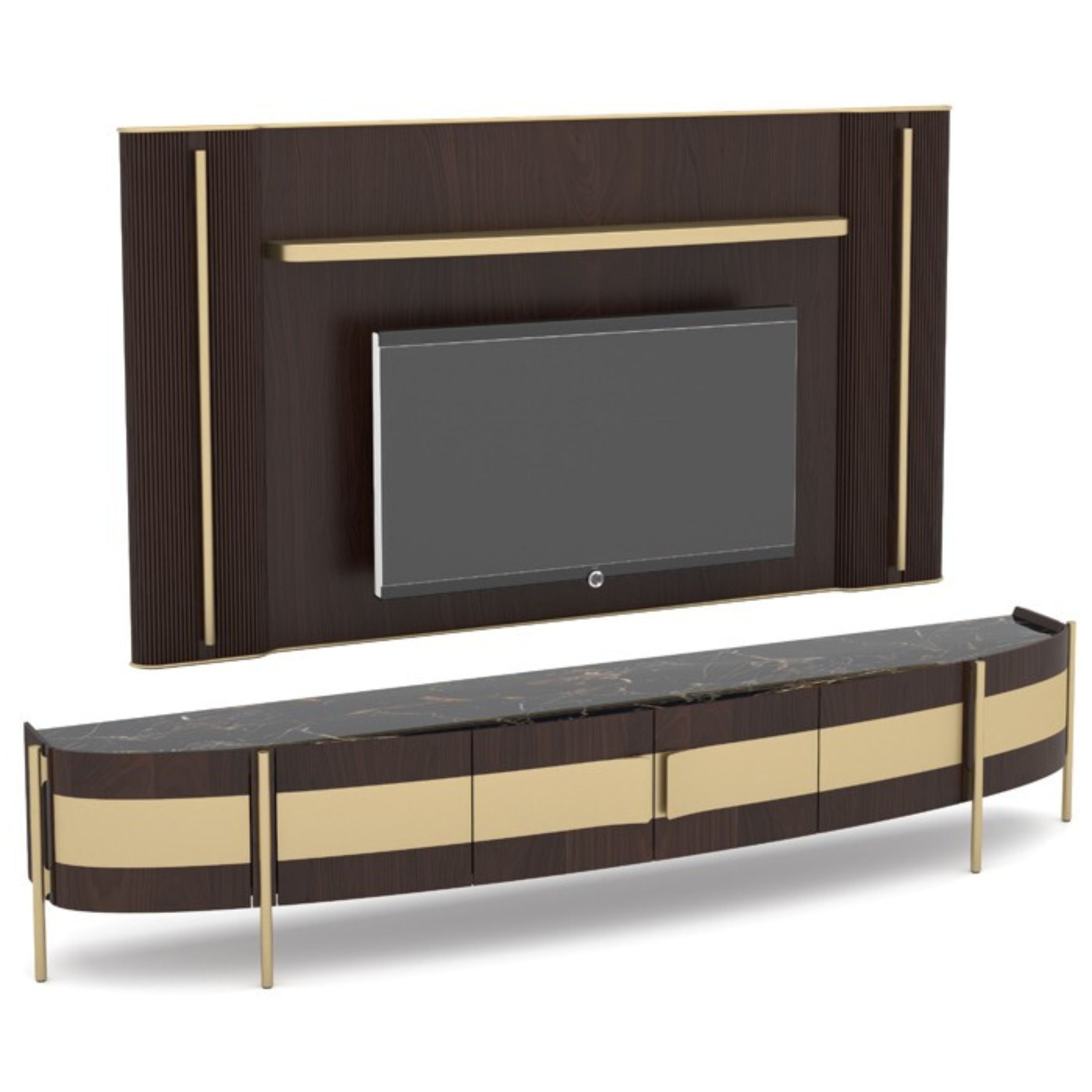 Vega TV Unit 268cm TVAVEG001 -  TV Units - ebarza Furniture UAE | Shop Modern Furniture in Abu Dhabi & Dubai - مفروشات ايبازرا في الامارات | تسوق اثاث عصري وديكورات مميزة في دبي وابوظبي