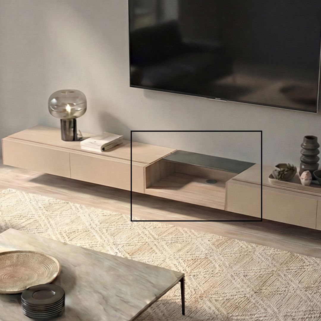 Vellum Suspended / Hanged TV Unit - Dresser -  A style - TV-888 -  Storage/TV Unites - ebarza Furniture UAE | Shop Modern Furniture in Abu Dhabi & Dubai - مفروشات ايبازرا في الامارات | تسوق اثاث عصري وديكورات مميزة في دبي وابوظبي