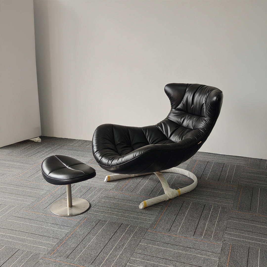 Vexel Lounge Chair with Ottoman F-2028A -  Lounge Chairs - ebarza Furniture UAE | Shop Modern Furniture in Abu Dhabi & Dubai - مفروشات ايبازرا في الامارات | تسوق اثاث عصري وديكورات مميزة في دبي وابوظبي