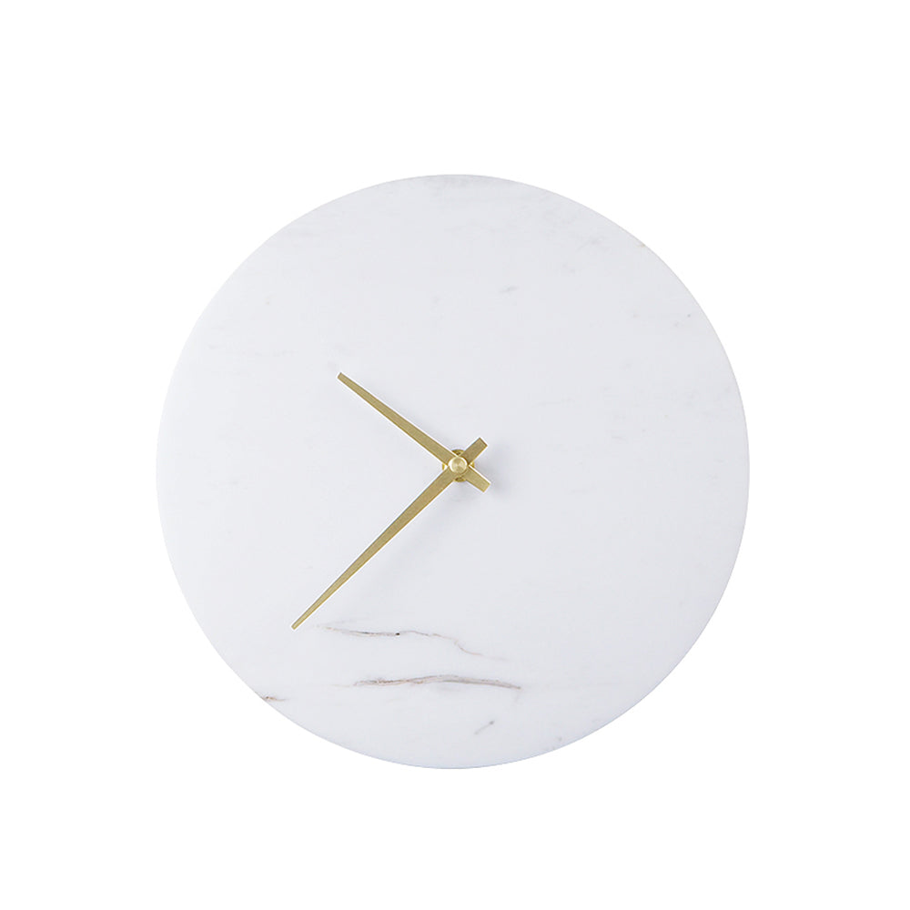 Jazz White Marble 10 Inch Wall Clock WCA880 -  Clocks | ساعة الشاطئ ذات المنصة العالية باللون الأبيض العاجي - ebarza Furniture UAE | Shop Modern Furniture in Abu Dhabi & Dubai - مفروشات ايبازرا في الامارات | تسوق اثاث عصري وديكورات مميزة في دبي وابوظبي