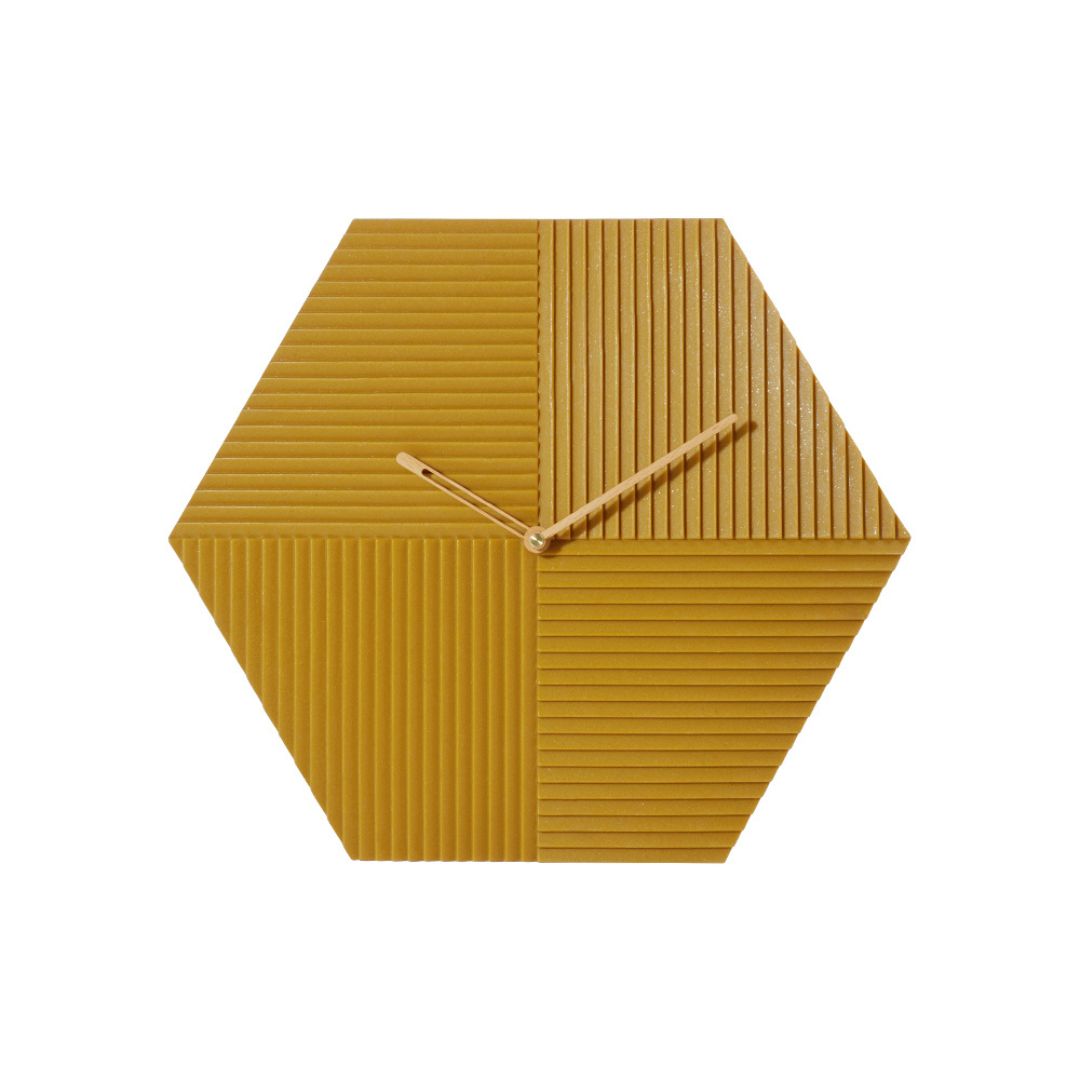 Hexagon Wall Clock WCF235 -  Clocks - ebarza Furniture UAE | Shop Modern Furniture in Abu Dhabi & Dubai - مفروشات ايبازرا في الامارات | تسوق اثاث عصري وديكورات مميزة في دبي وابوظبي