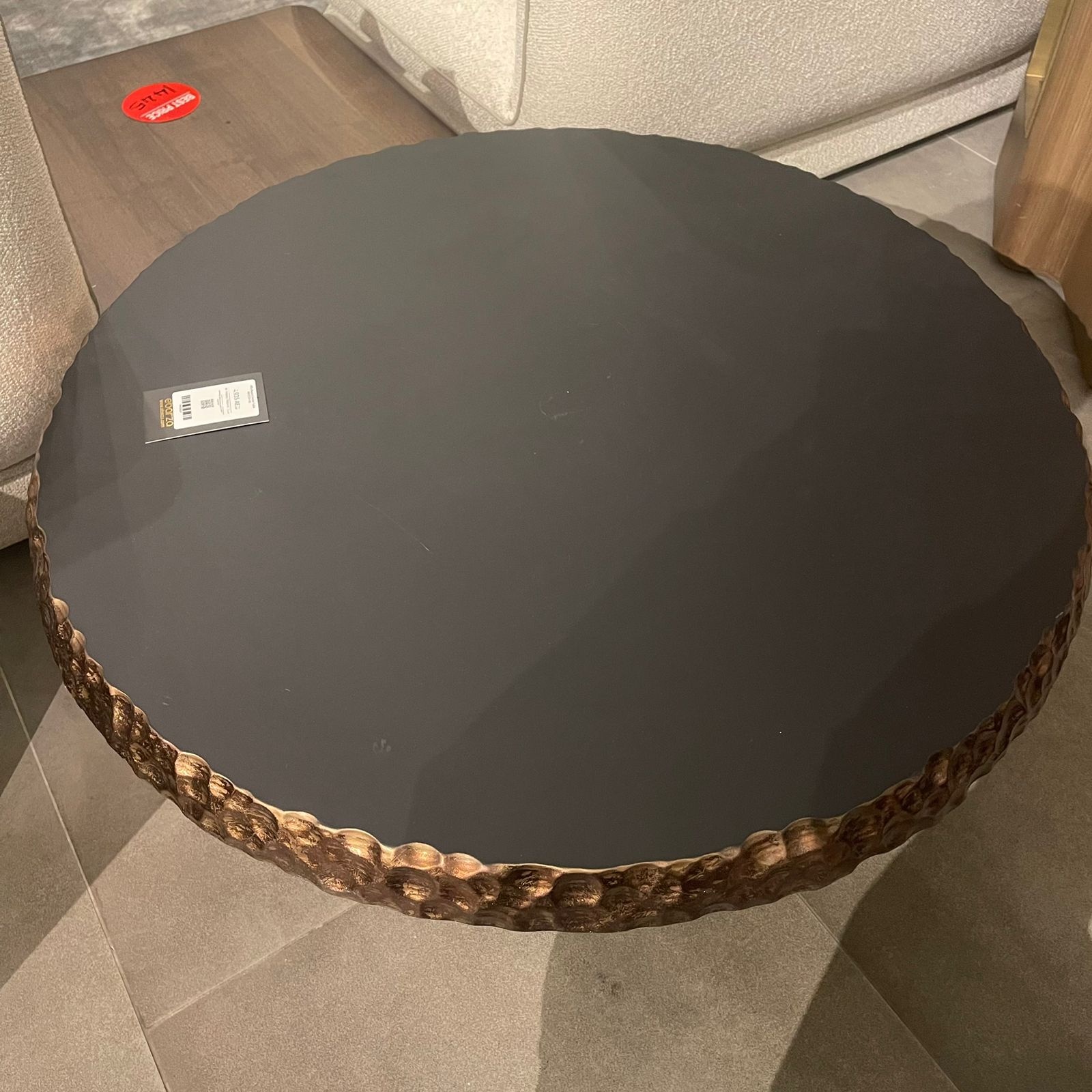 Display Item - Alfa Round Center Table AR-CT01-TGYAS -  USED ITEM | قطعة من المعرض - طاولة مركزية مستديرة من ألفا - ebarza Furniture UAE | Shop Modern Furniture in Abu Dhabi & Dubai - مفروشات ايبازرا في الامارات | تسوق اثاث عصري وديكورات مميزة في دبي وابوظبي