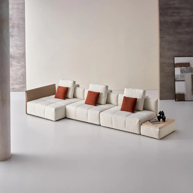 3 Seater Puzzle Sofa + Side Table SF080-2 -  Sofas | أريكة بزل- أريكة 3 مقاعد مع طاولة جانبية - ebarza Furniture UAE | Shop Modern Furniture in Abu Dhabi & Dubai - مفروشات ايبازرا في الامارات | تسوق اثاث عصري وديكورات مميزة في دبي وابوظبي