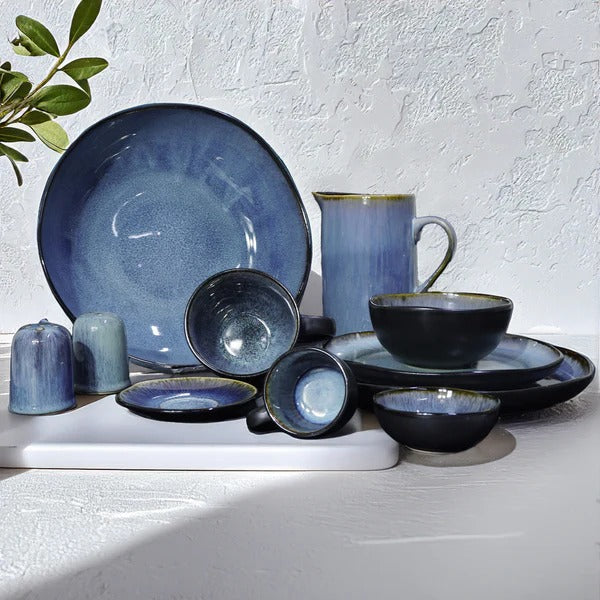 38 Pieces BLUE WAVE Dining set - BWS -  Dinnerware Sets | ebarza - ebarza Furniture UAE | Shop Modern Furniture in Abu Dhabi & Dubai - مفروشات ايبازرا في الامارات | تسوق اثاث عصري وديكورات مميزة في دبي وابوظبي