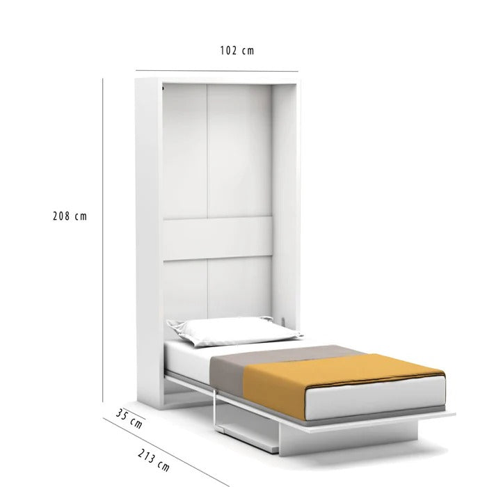 Happy Wall Bed with Desk and Mattress - 1101-BD