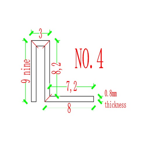 0.8mm Thickness (9mm) Stainless Steel Perforated Profile - Black - PR0002 -  wall-panels-profiles - ebarza Furniture UAE | Shop Modern Furniture in Abu Dhabi & Dubai - مفروشات ايبازرا في الامارات | تسوق اثاث عصري وديكورات مميزة في دبي وابوظبي