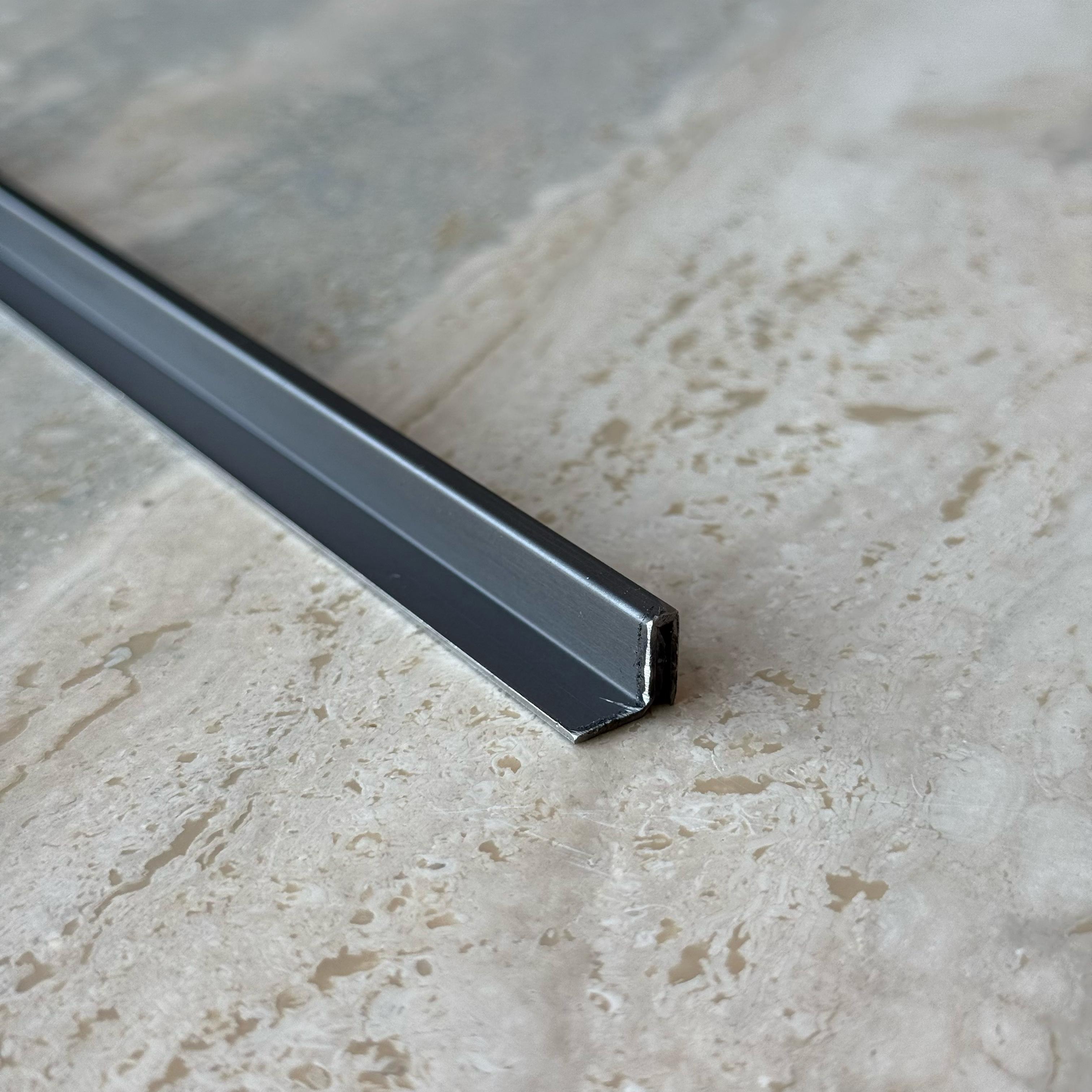 0.8mm Thickness (9mm) Stainless Steel Perforated Profile - Black - PR0002 -  wall-panels-profiles - ebarza Furniture UAE | Shop Modern Furniture in Abu Dhabi & Dubai - مفروشات ايبازرا في الامارات | تسوق اثاث عصري وديكورات مميزة في دبي وابوظبي