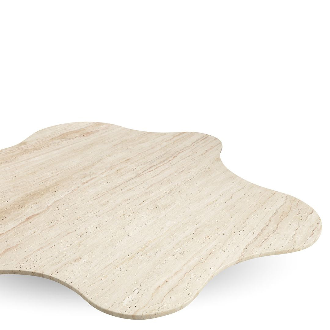 White Travertine Coffee Table ST765 -  Coffee tables - ebarza Furniture UAE | Shop Modern Furniture in Abu Dhabi & Dubai - مفروشات ايبازرا في الامارات | تسوق اثاث عصري وديكورات مميزة في دبي وابوظبي