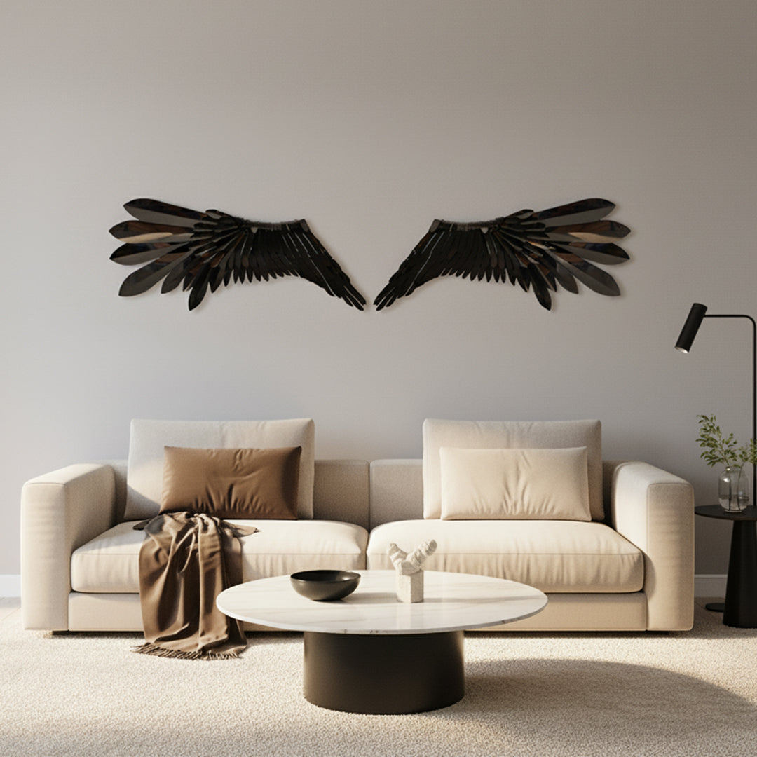 Wing Span Hand Crafted Stainless Steel Artwork BG20250023 -  Artwork - ebarza Furniture UAE | Shop Modern Furniture in Abu Dhabi & Dubai - مفروشات ايبازرا في الامارات | تسوق اثاث عصري وديكورات مميزة في دبي وابوظبي