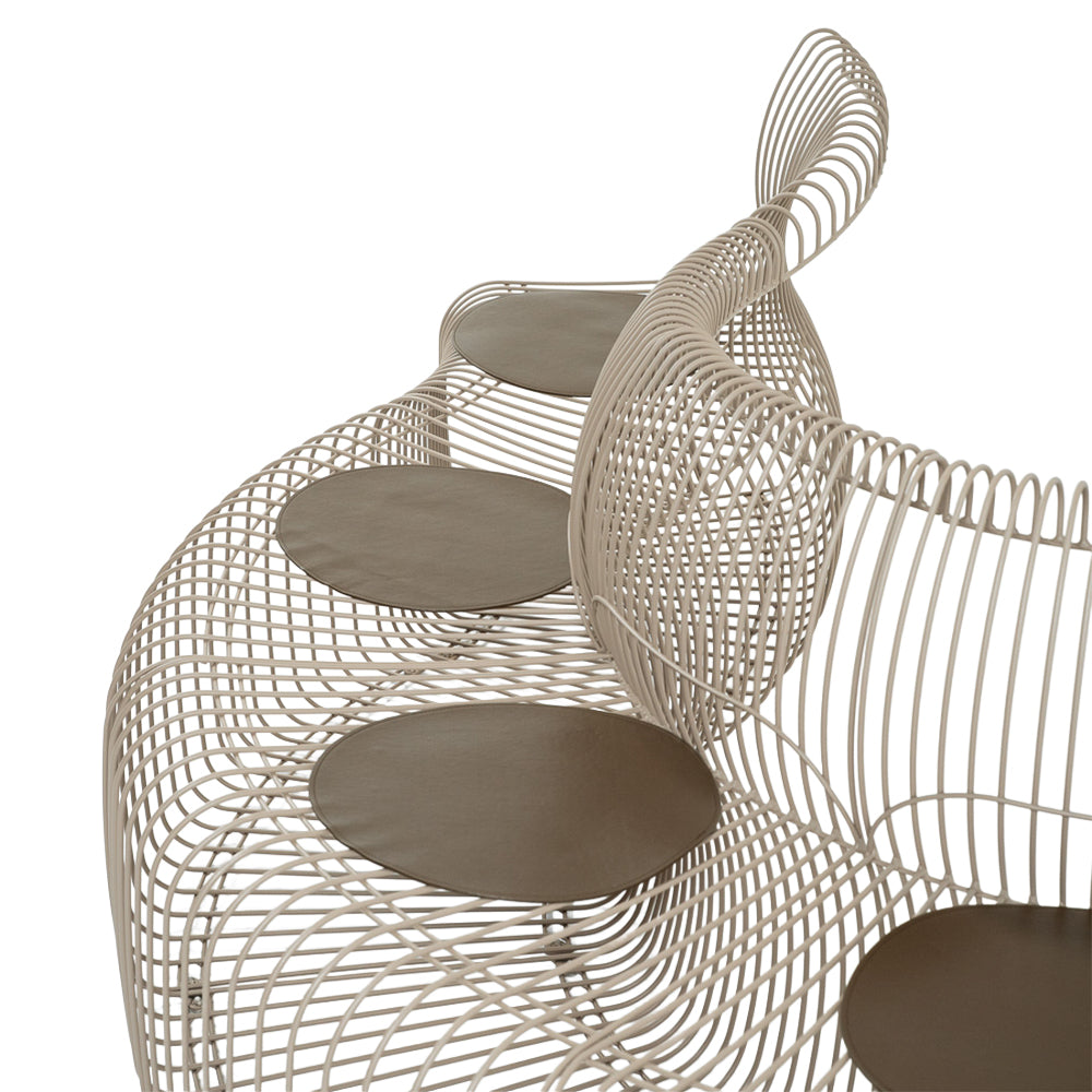 Wire Light Brown With Cushion Chair MC-252B-Light Brown -  Chairs - ebarza Furniture UAE | Shop Modern Furniture in Abu Dhabi & Dubai - مفروشات ايبازرا في الامارات | تسوق اثاث عصري وديكورات مميزة في دبي وابوظبي