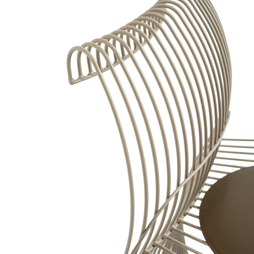 Wire Light Brown With Cushion Chair MC-252A-Light Brown -  Chairs - ebarza Furniture UAE | Shop Modern Furniture in Abu Dhabi & Dubai - مفروشات ايبازرا في الامارات | تسوق اثاث عصري وديكورات مميزة في دبي وابوظبي