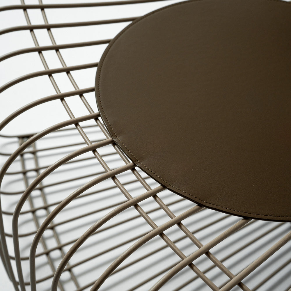 Wire Light Brown With Cushion Chair MC-252B-Light Brown -  Chairs - ebarza Furniture UAE | Shop Modern Furniture in Abu Dhabi & Dubai - مفروشات ايبازرا في الامارات | تسوق اثاث عصري وديكورات مميزة في دبي وابوظبي