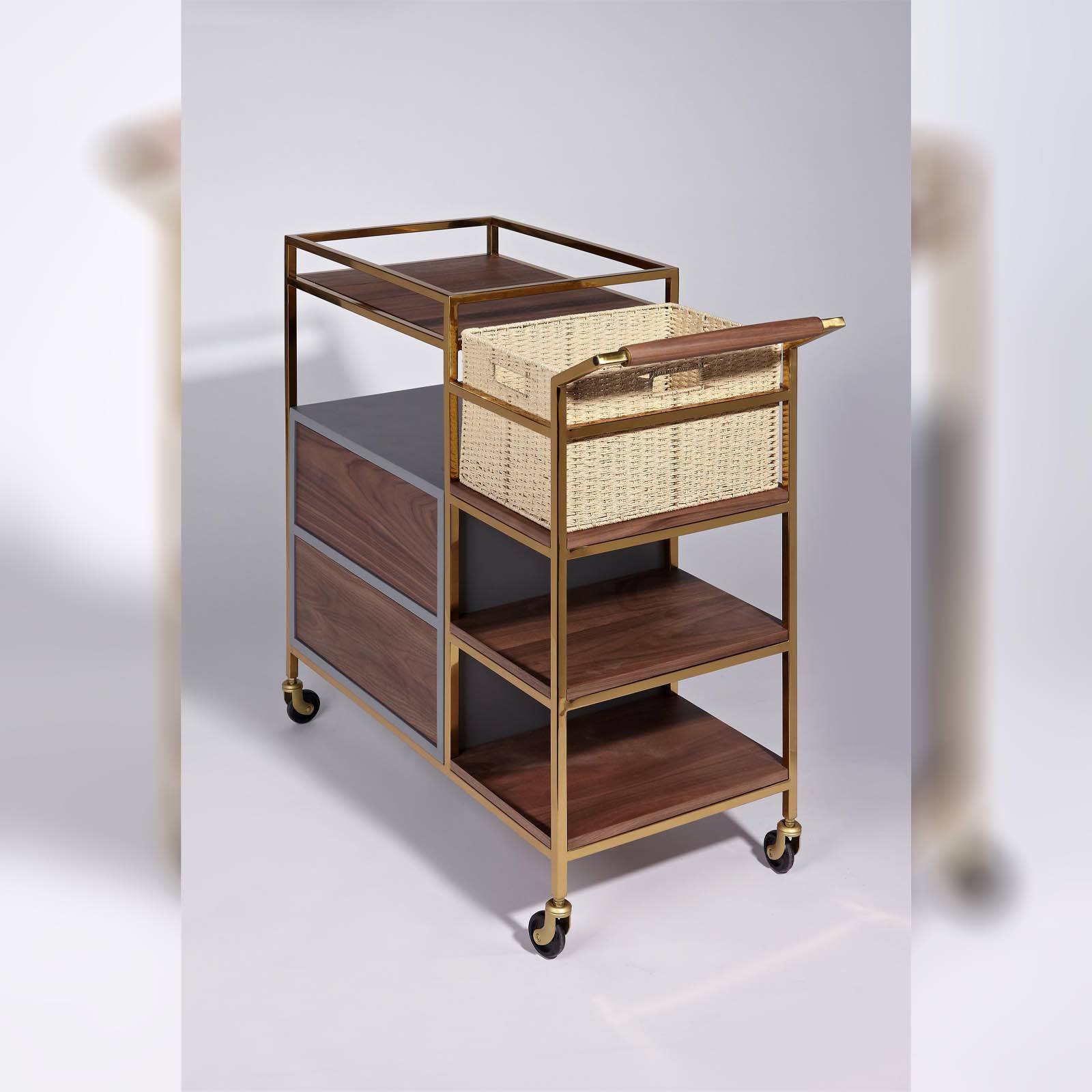 Agen Trolley 19Uc01 (Sp18578) -  Trolley | عربة أجين - ebarza Furniture UAE | Shop Modern Furniture in Abu Dhabi & Dubai - مفروشات ايبازرا في الامارات | تسوق اثاث عصري وديكورات مميزة في دبي وابوظبي