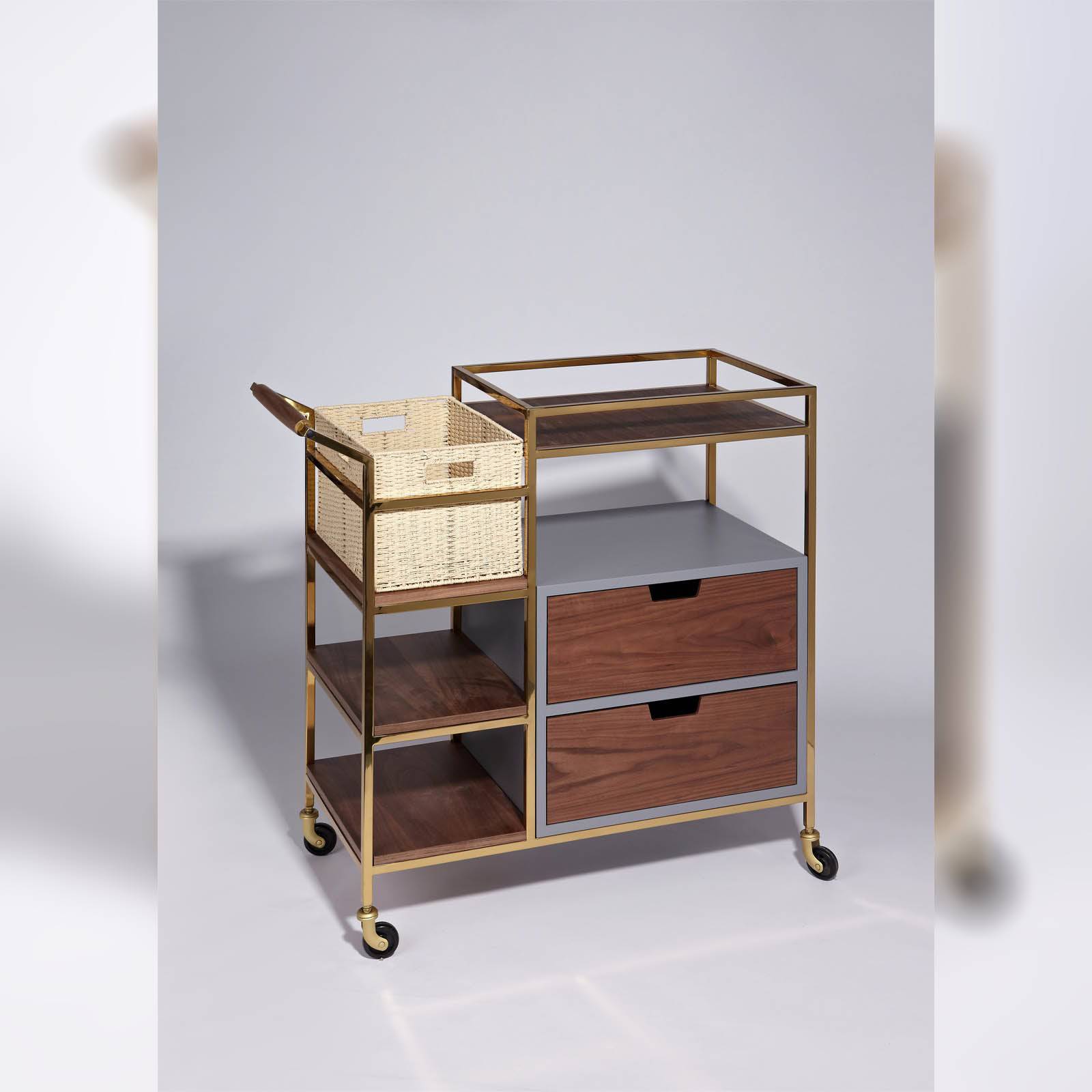 Agen Trolley 19Uc01 (Sp18578) -  Trolley | عربة أجين - ebarza Furniture UAE | Shop Modern Furniture in Abu Dhabi & Dubai - مفروشات ايبازرا في الامارات | تسوق اثاث عصري وديكورات مميزة في دبي وابوظبي