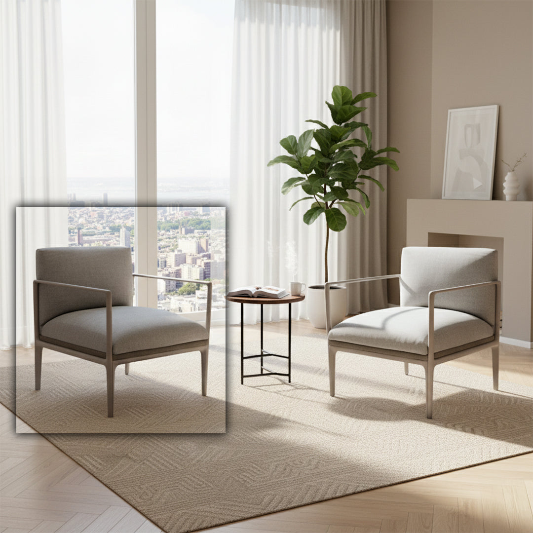 AIKA Armchair AIKA-Single Seat With Aluminum Arm HJD-AIKA01 -  Armchairs - ebarza Furniture UAE | Shop Modern Furniture in Abu Dhabi & Dubai - مفروشات ايبازرا في الامارات | تسوق اثاث عصري وديكورات مميزة في دبي وابوظبي