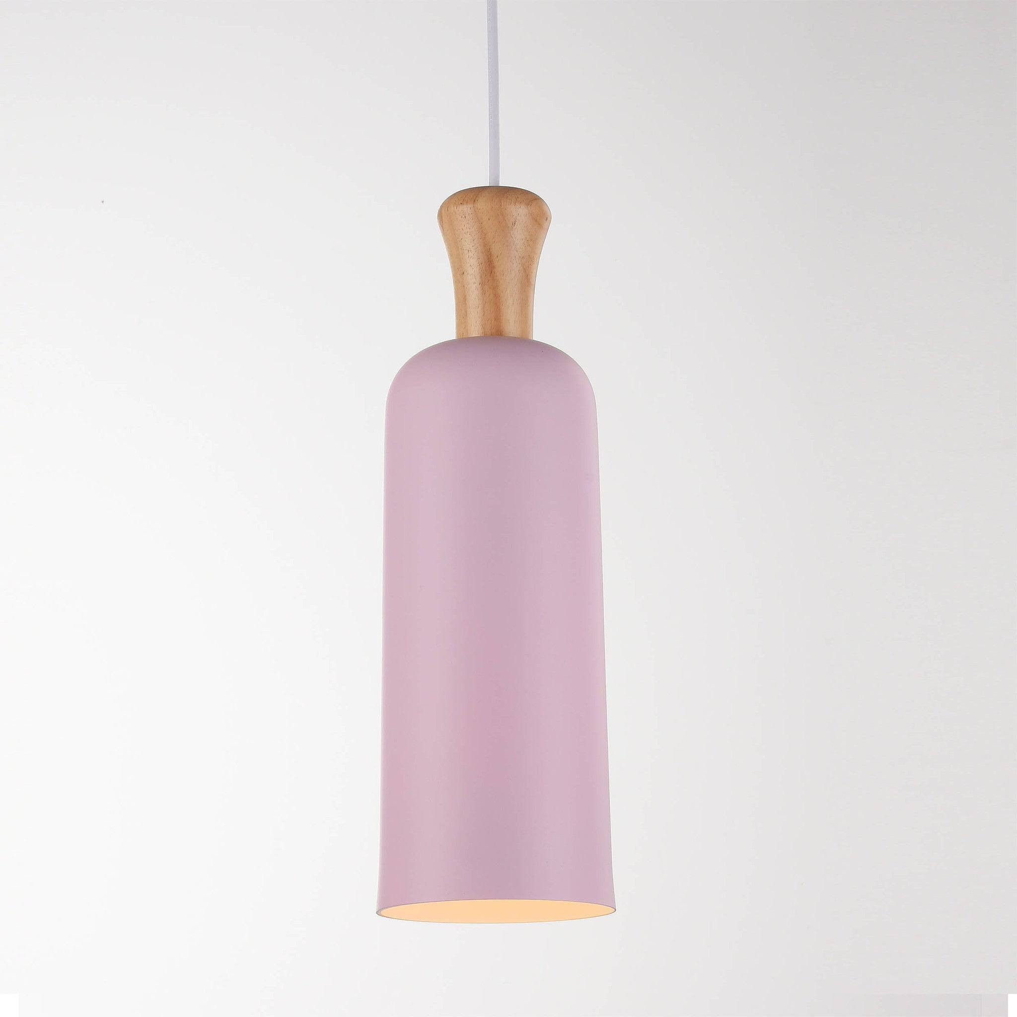 Aluminum & Wood Pendant Lamp F4634/1P -  Pendant Lamps - ebarza Furniture UAE | Shop Modern Furniture in Abu Dhabi & Dubai - مفروشات ايبازرا في الامارات | تسوق اثاث عصري وديكورات مميزة في دبي وابوظبي