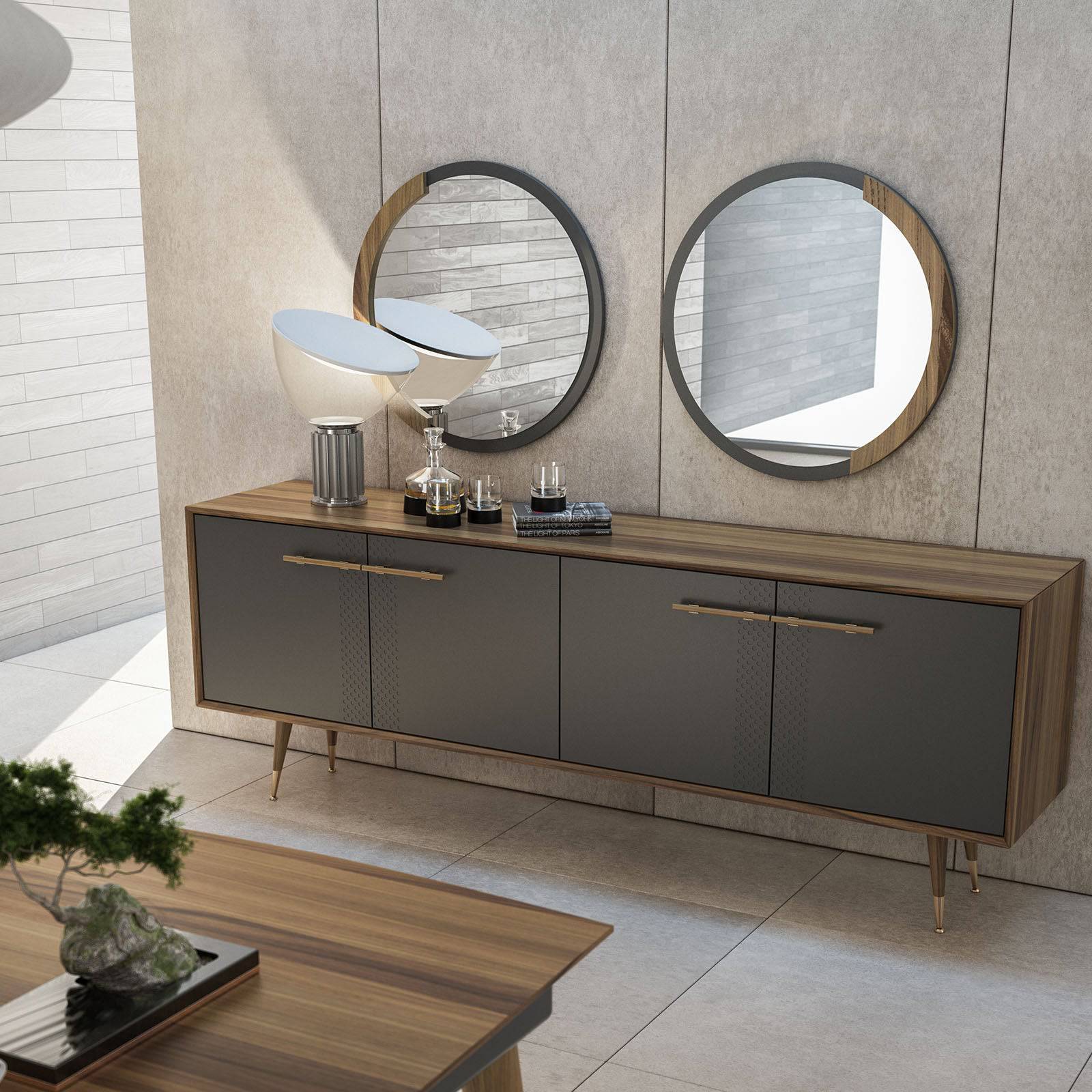 Alvin Sideboard/Console  Alvin008 -  Sideboards - ebarza Furniture UAE | Shop Modern Furniture in Abu Dhabi & Dubai - مفروشات ايبازرا في الامارات | تسوق اثاث عصري وديكورات مميزة في دبي وابوظبي