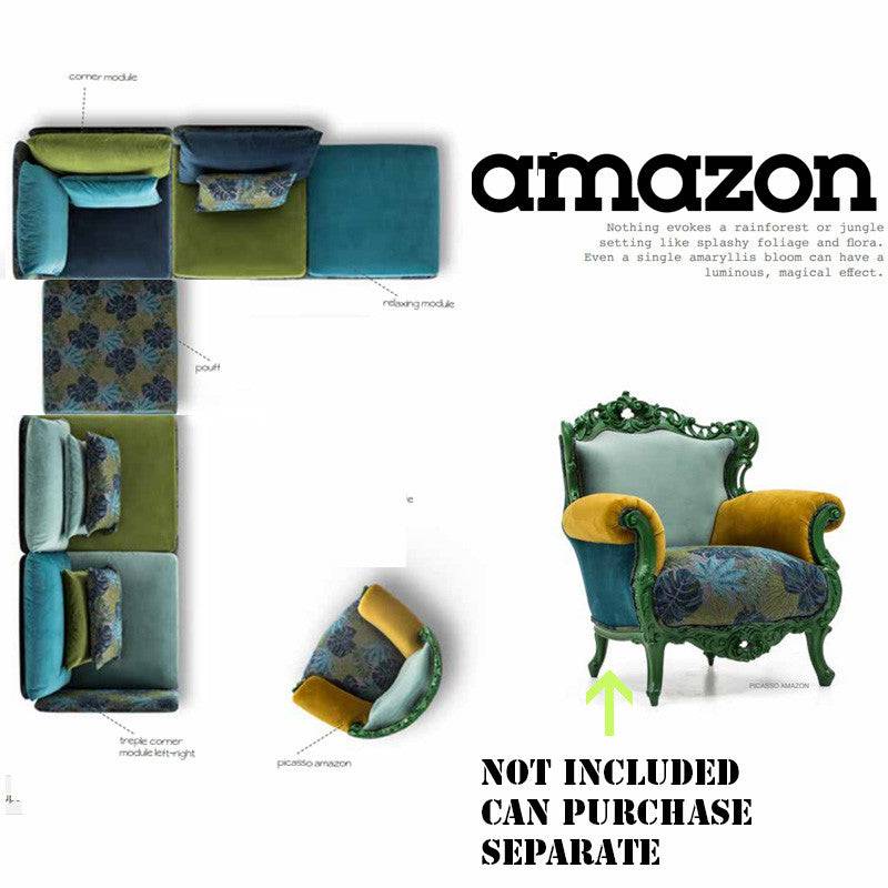 Amazon Colorium Sofa Set Ju008[Fox] -  Sofas - ebarza Furniture UAE | Shop Modern Furniture in Abu Dhabi & Dubai - مفروشات ايبازرا في الامارات | تسوق اثاث عصري وديكورات مميزة في دبي وابوظبي