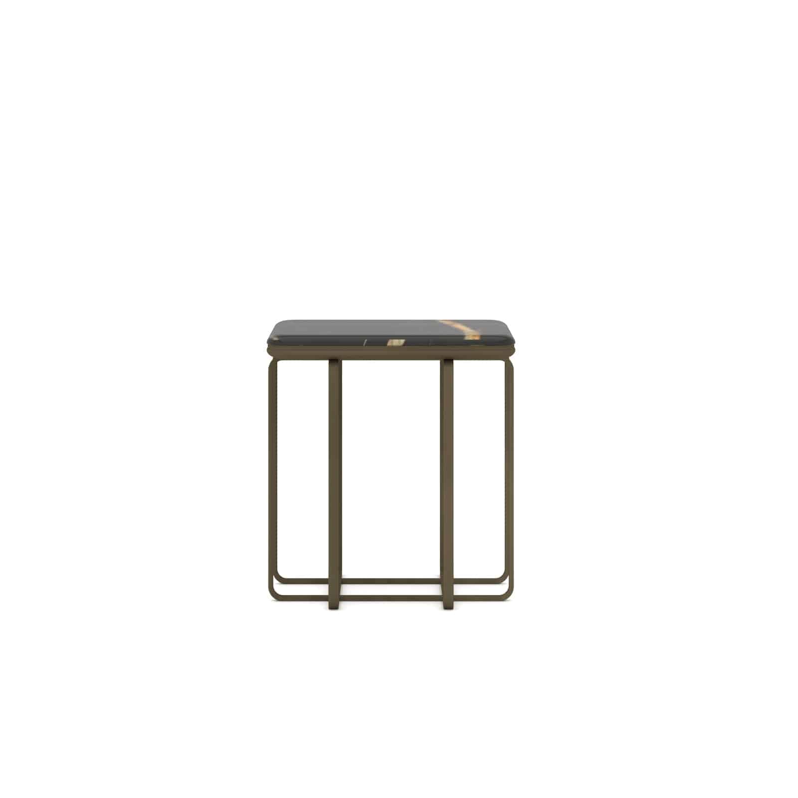 Amber Marble Side Table Ambrst-051 -  Side Tables | طاولة جانبية من امبر - ebarza Furniture UAE | Shop Modern Furniture in Abu Dhabi & Dubai - مفروشات ايبازرا في الامارات | تسوق اثاث عصري وديكورات مميزة في دبي وابوظبي