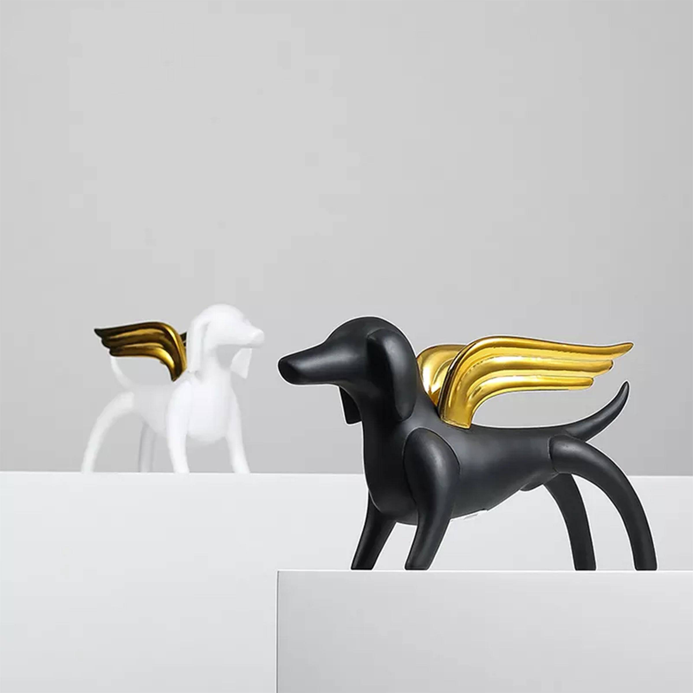 Angel Dog White Fc-Sz22032A -  Home Decor Figurines | ملاك الكلب الأبيض - ebarza Furniture UAE | Shop Modern Furniture in Abu Dhabi & Dubai - مفروشات ايبازرا في الامارات | تسوق اثاث عصري وديكورات مميزة في دبي وابوظبي