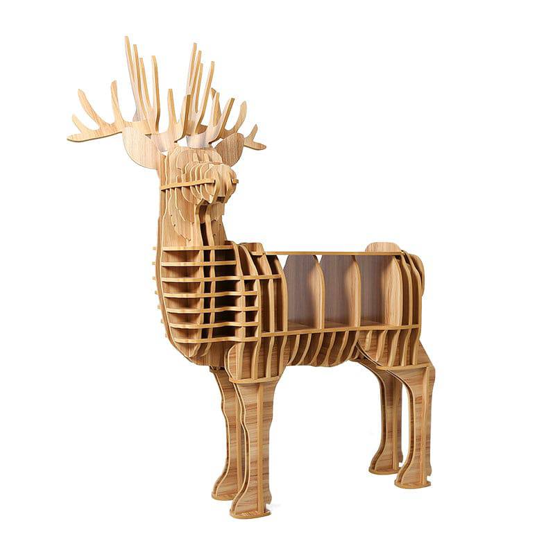 Art Home Deer Decoration Shelving Wood Crafts Tp001Mn -  Shelves | فن تزيين المنزل رفوف الحرف الخشبية - ebarza Furniture UAE | Shop Modern Furniture in Abu Dhabi & Dubai - مفروشات ايبازرا في الامارات | تسوق اثاث عصري وديكورات مميزة في دبي وابوظبي