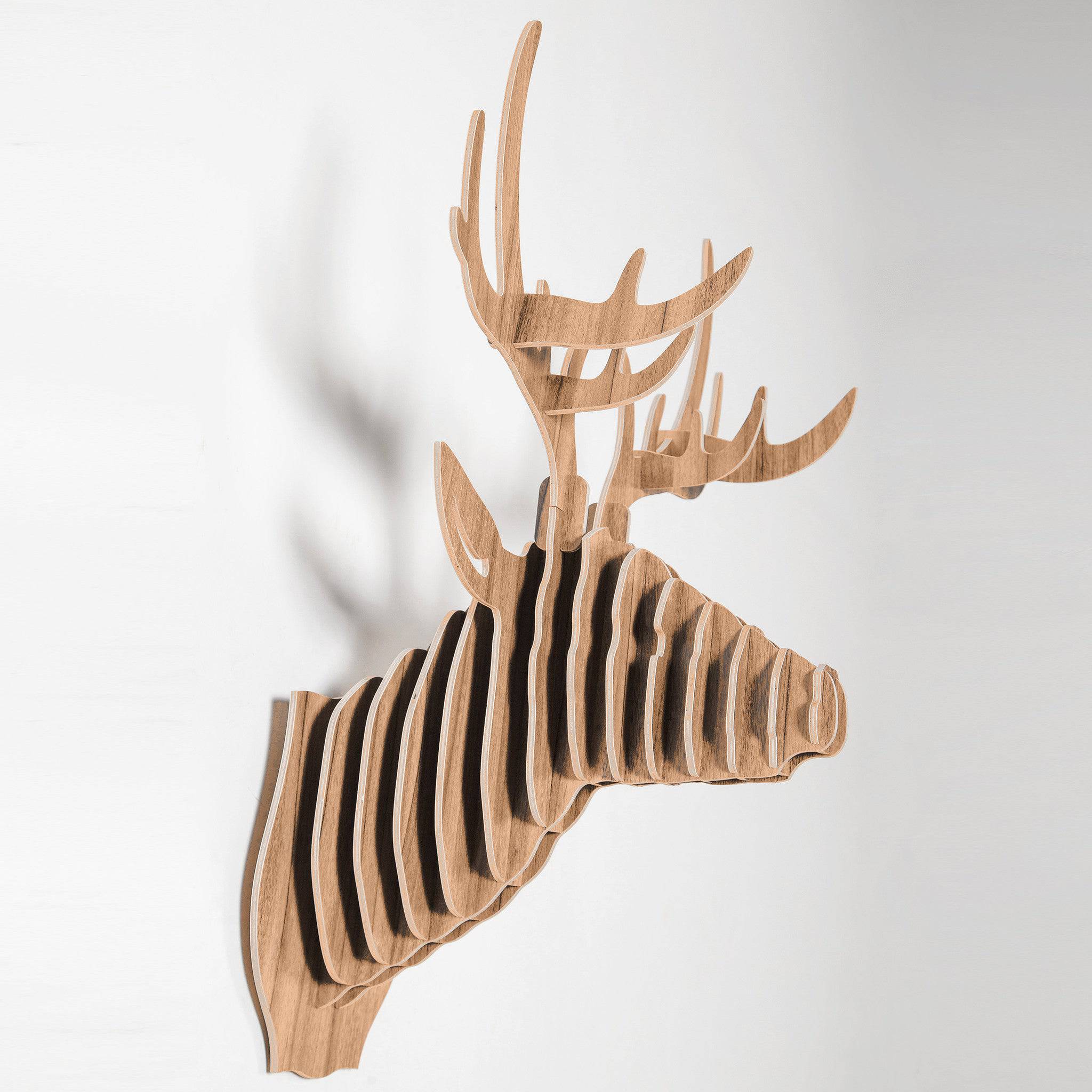 Art Home Deer Wall Decoration Wood Crafts (Large) Wdp001Ln -  Shelves - ebarza Furniture UAE | Shop Modern Furniture in Abu Dhabi & Dubai - مفروشات ايبازرا في الامارات | تسوق اثاث عصري وديكورات مميزة في دبي وابوظبي