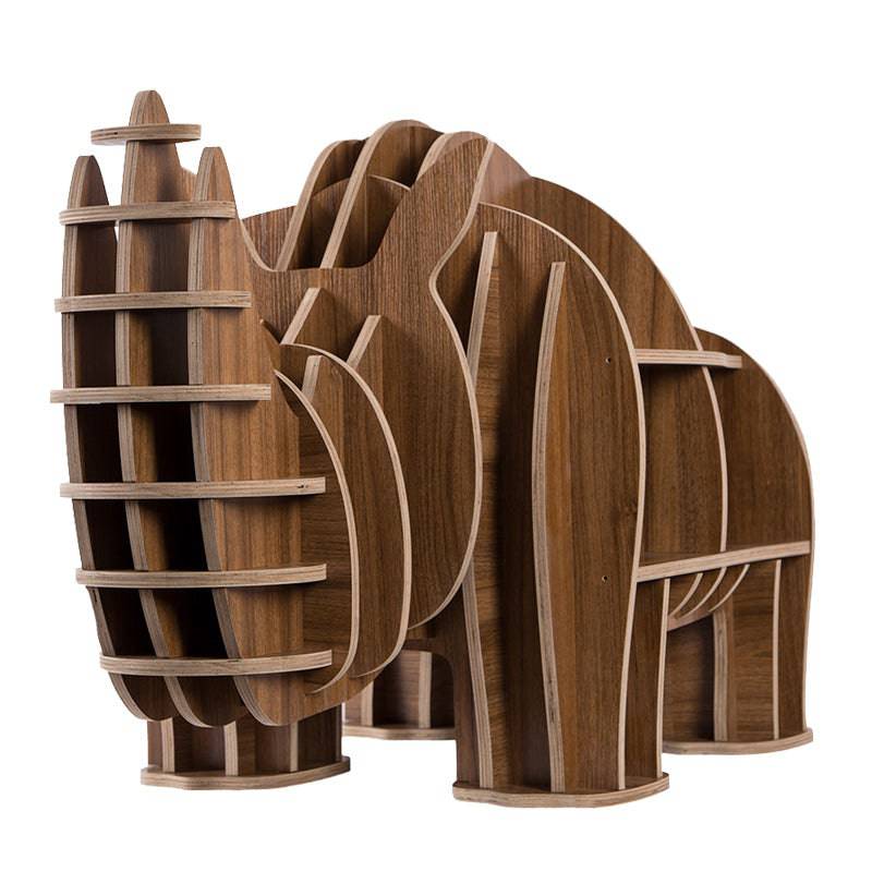 Art Home Rhinoceros Decoration Shelving Wood Crafts Tp019M-W -  Shelves - ebarza Furniture UAE | Shop Modern Furniture in Abu Dhabi & Dubai - مفروشات ايبازرا في الامارات | تسوق اثاث عصري وديكورات مميزة في دبي وابوظبي