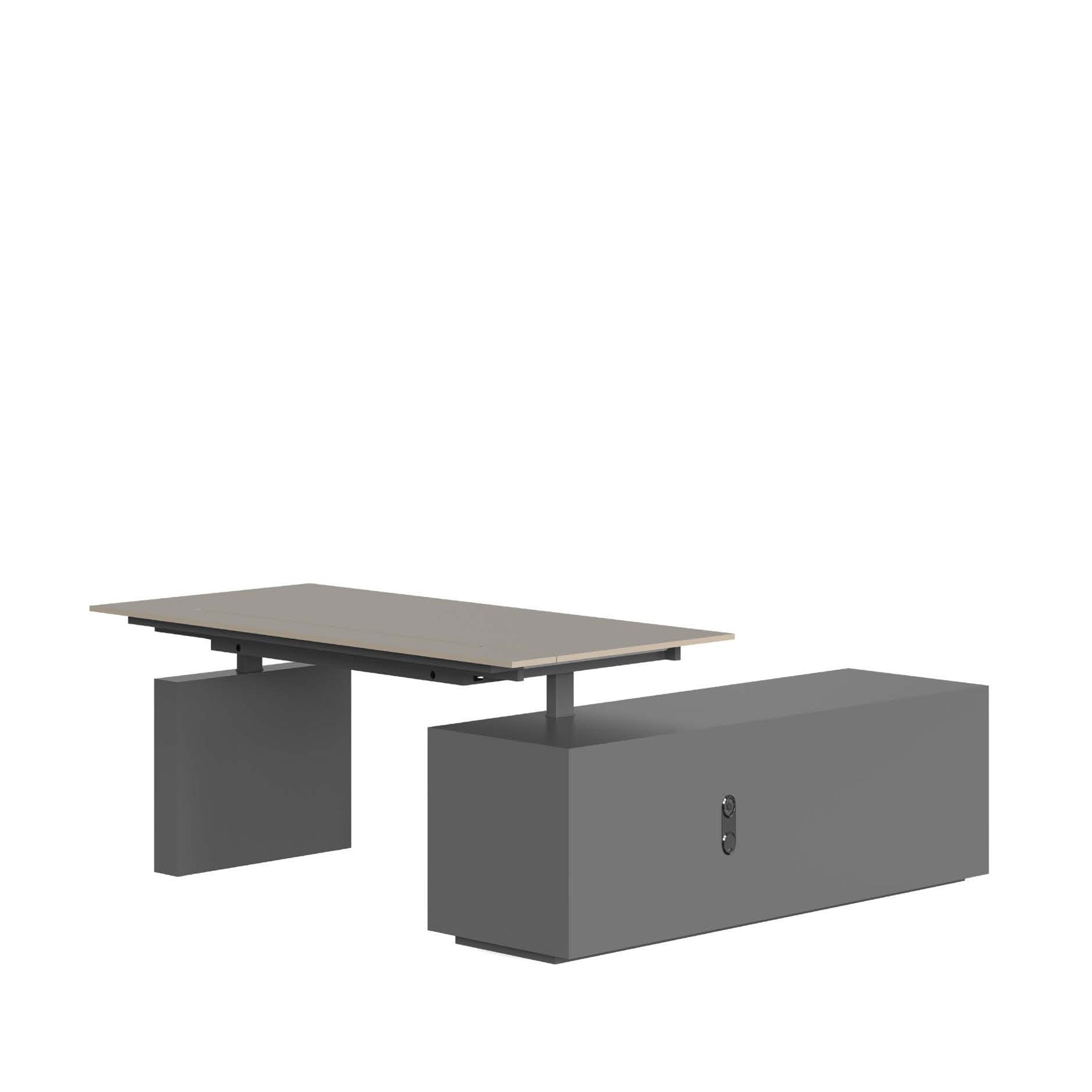 AS IS - Vipo Lift and Push-Pull Office Table W220*D190*H75-115 cm VIPO-714P -  DISPLAY ITEM - ebarza Furniture UAE | Shop Modern Furniture in Abu Dhabi & Dubai - مفروشات ايبازرا في الامارات | تسوق اثاث عصري وديكورات مميزة في دبي وابوظبي