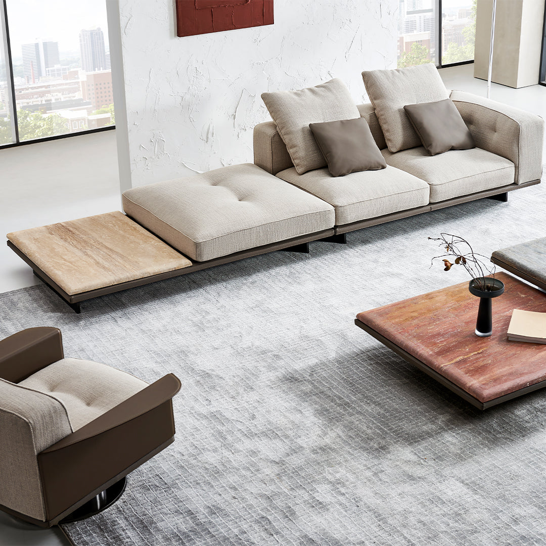 Avenor Modular Pouf With Side Table C-SF091 -  Side Tables - ebarza Furniture UAE | Shop Modern Furniture in Abu Dhabi & Dubai - مفروشات ايبازرا في الامارات | تسوق اثاث عصري وديكورات مميزة في دبي وابوظبي