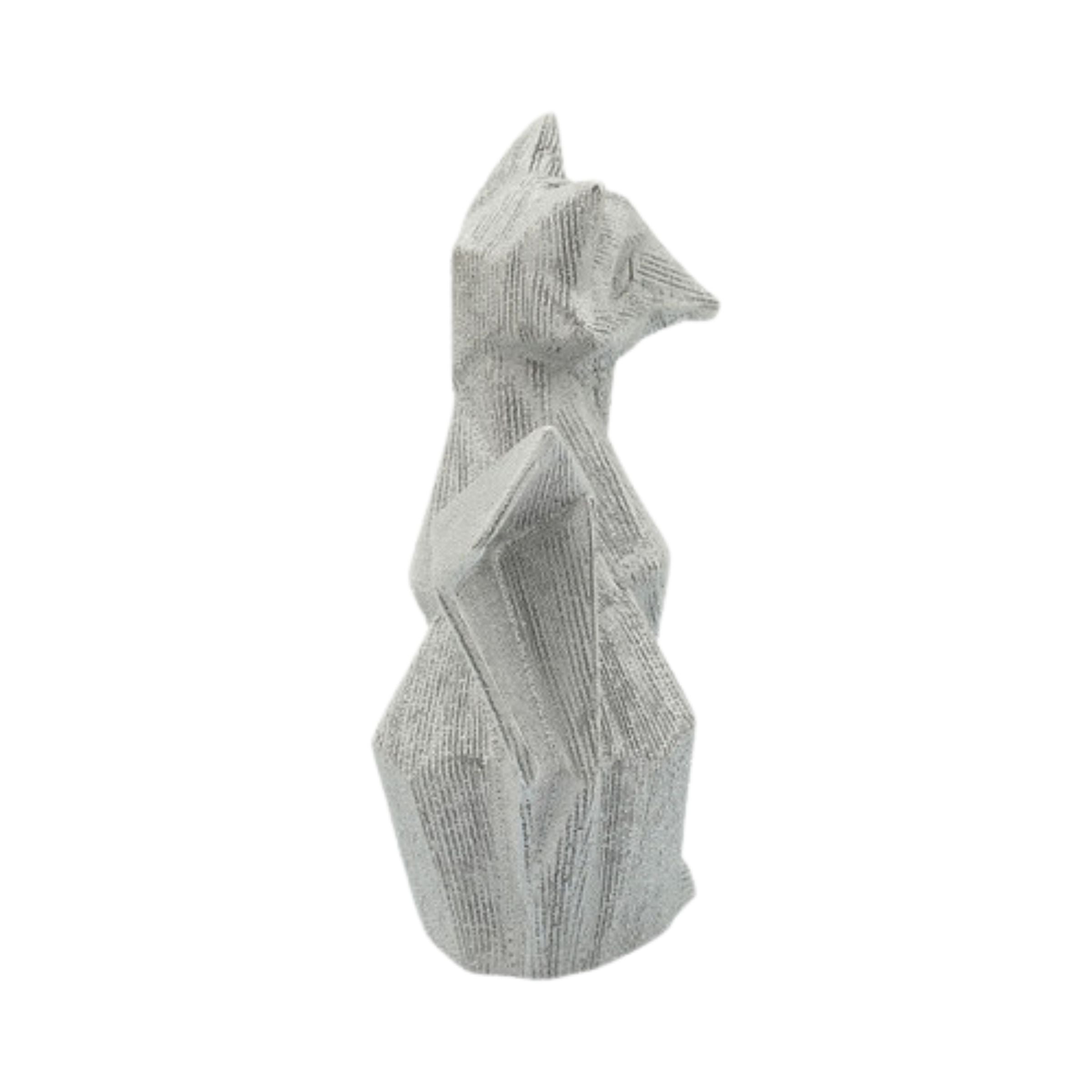 Beaded Fox Ceramic Figurine - Silver 14809-05 -  Home Decor Figurines | تمثال الثعلب السيراميك - فضي - ebarza Furniture UAE | Shop Modern Furniture in Abu Dhabi & Dubai - مفروشات ايبازرا في الامارات | تسوق اثاث عصري وديكورات مميزة في دبي وابوظبي