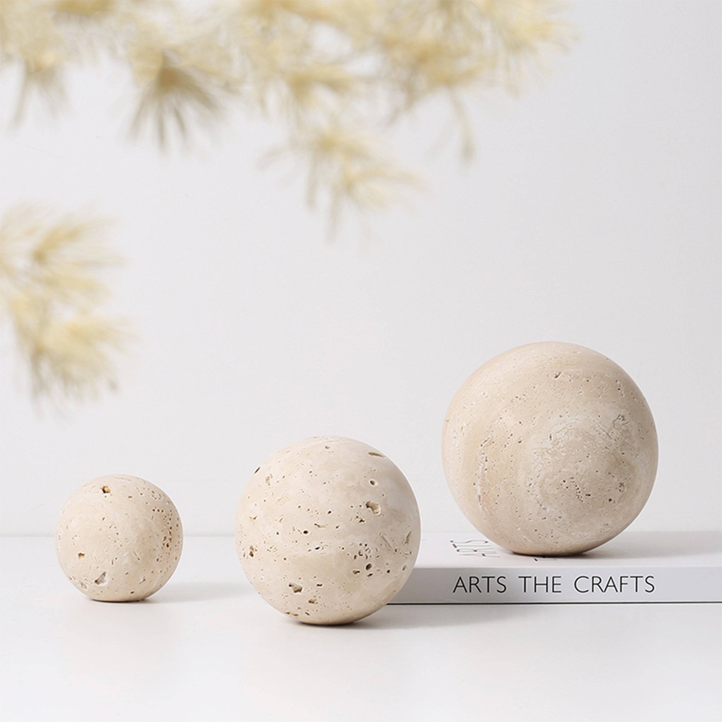 Pre-order 90 Days Delivery - Beige Natural Stone Orb - Large Fb-T2017B -  Home Decor Figurines | اطلب مسبقًا التسليم خلال 90 يومًا - جرم الحجر الطبيعي البيج - كبير - ebarza Furniture UAE | Shop Modern Furniture in Abu Dhabi & Dubai - مفروشات ايبازرا في الامارات | تسوق اثاث عصري وديكورات مميزة في دبي وابوظبي