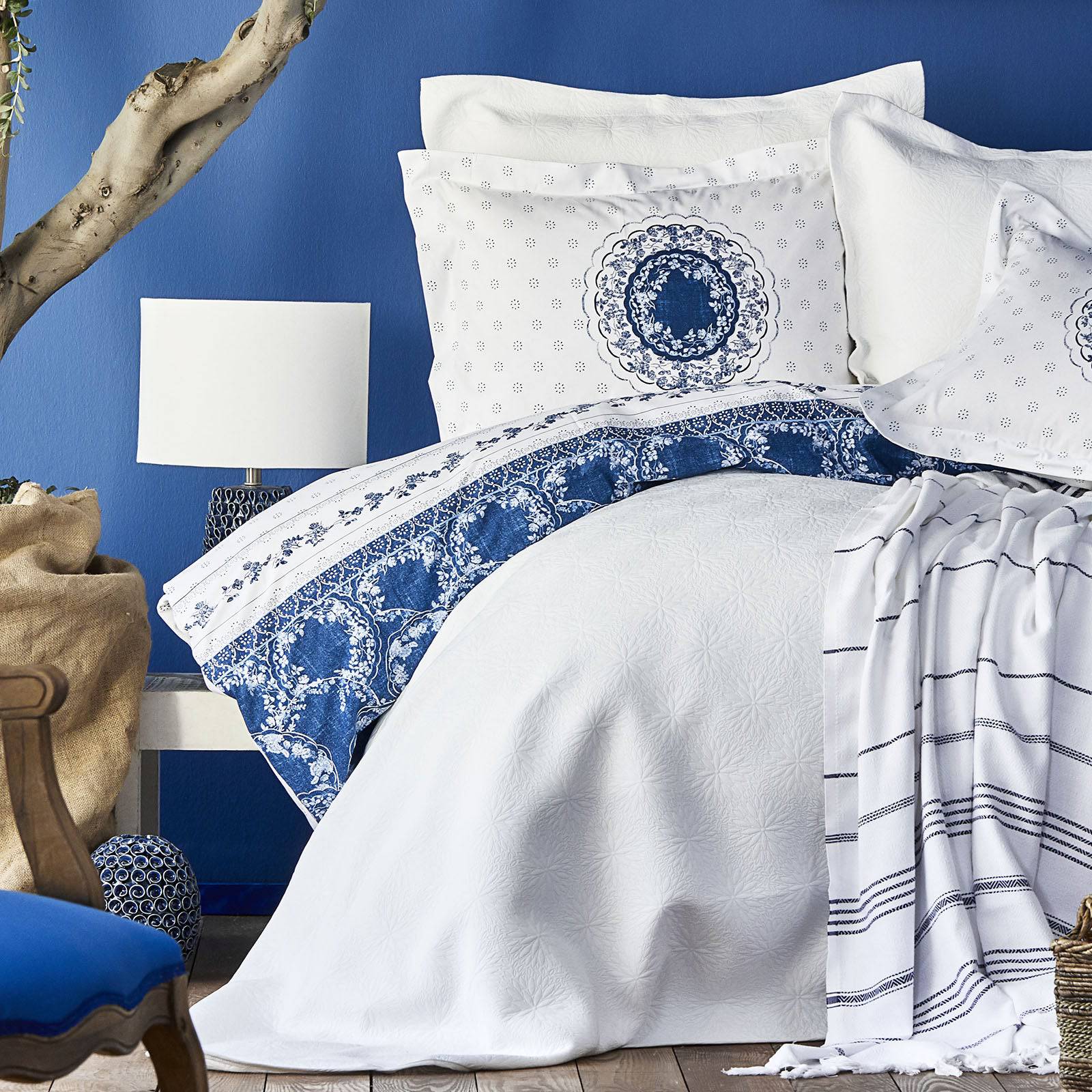 Belina Mavi Set 200.14.01.0035 -  Bedding - ebarza Furniture UAE | Shop Modern Furniture in Abu Dhabi & Dubai - مفروشات ايبازرا في الامارات | تسوق اثاث عصري وديكورات مميزة في دبي وابوظبي