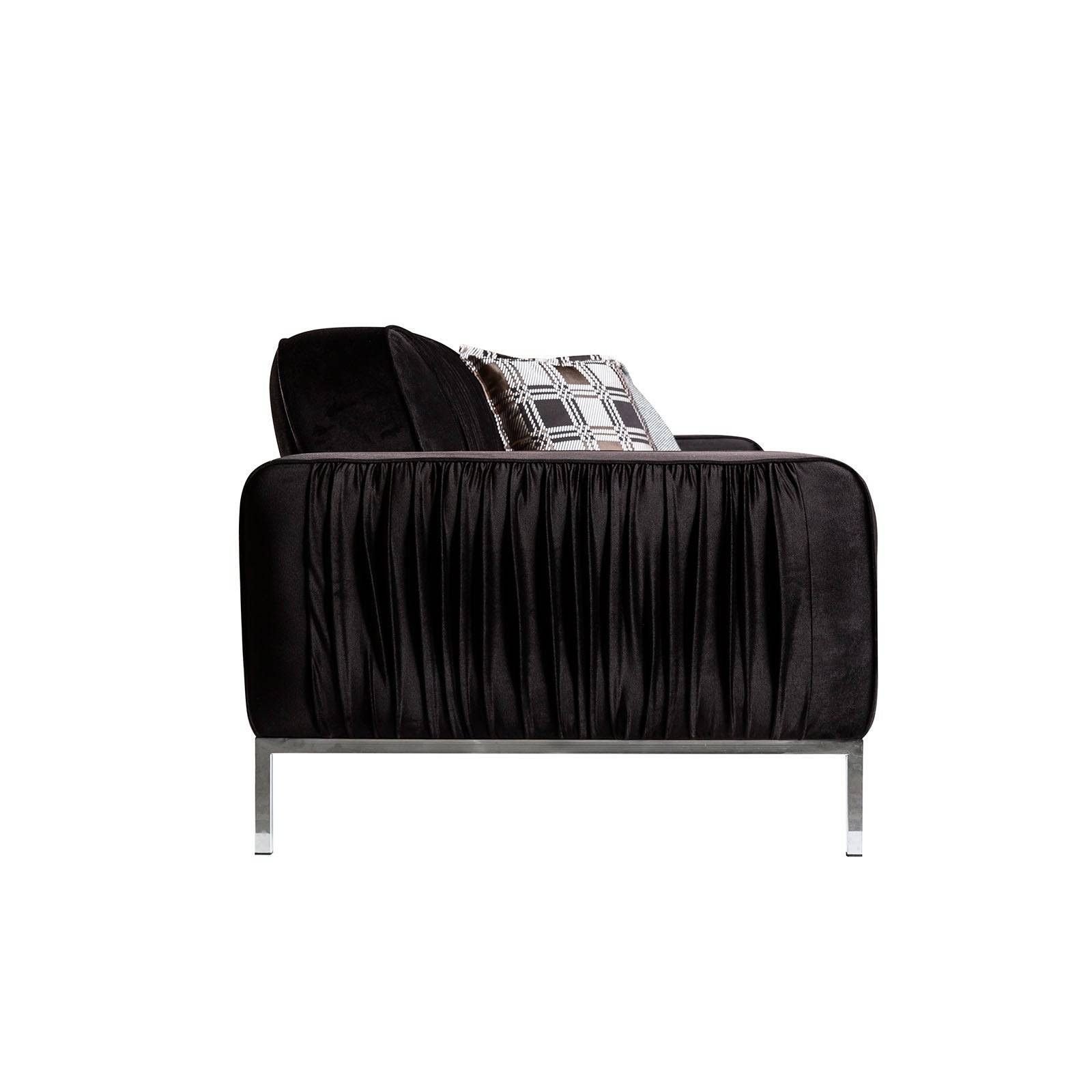 Beretta Black Sofa Black001 -  Sofas - ebarza Furniture UAE | Shop Modern Furniture in Abu Dhabi & Dubai - مفروشات ايبازرا في الامارات | تسوق اثاث عصري وديكورات مميزة في دبي وابوظبي