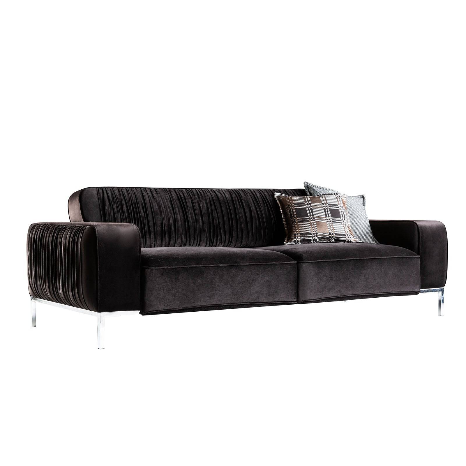 Beretta Black Sofa Black001 -  Sofas - ebarza Furniture UAE | Shop Modern Furniture in Abu Dhabi & Dubai - مفروشات ايبازرا في الامارات | تسوق اثاث عصري وديكورات مميزة في دبي وابوظبي